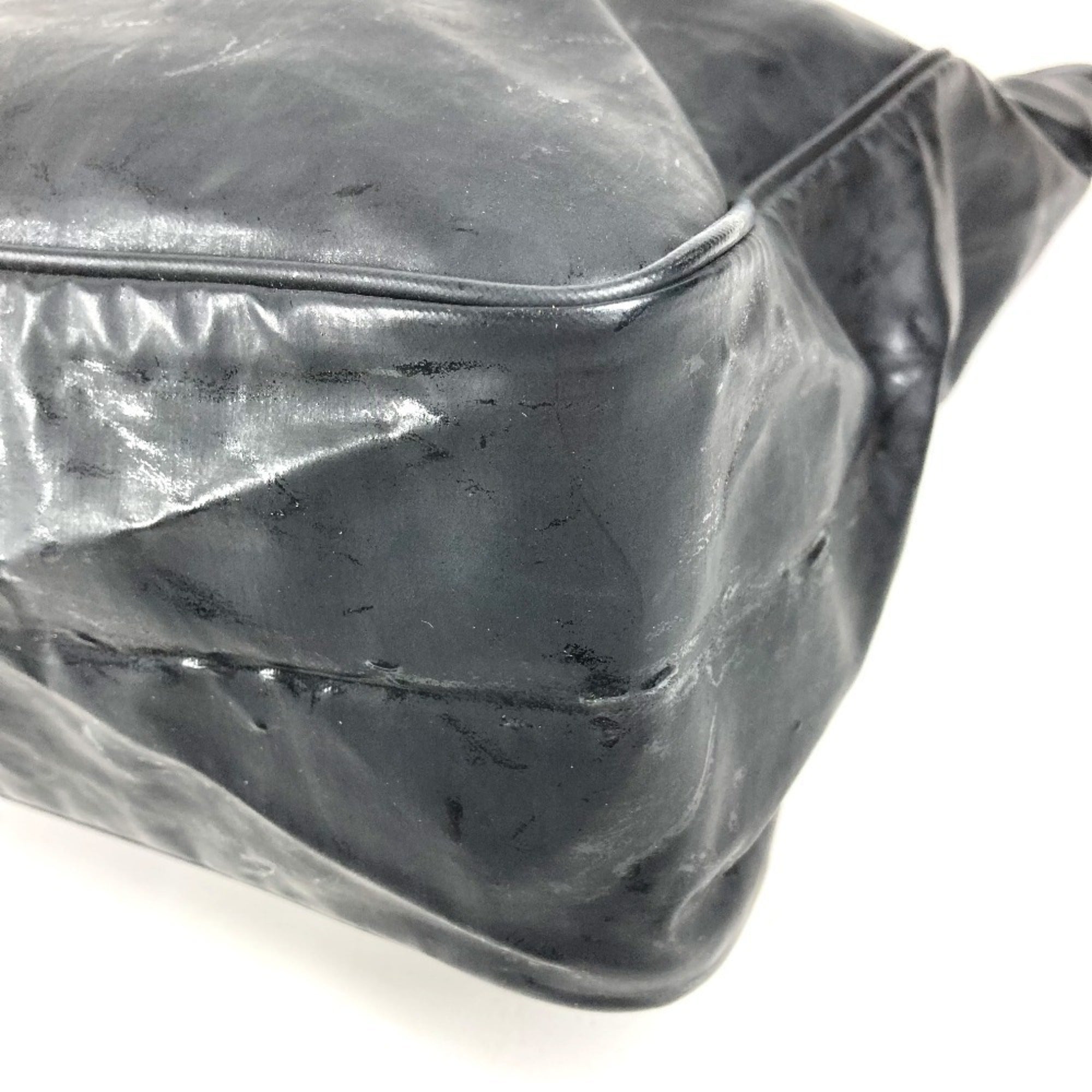 Chanel Black Coated Canvas Shoulder Bag Tote Bag (Pre-Owned)