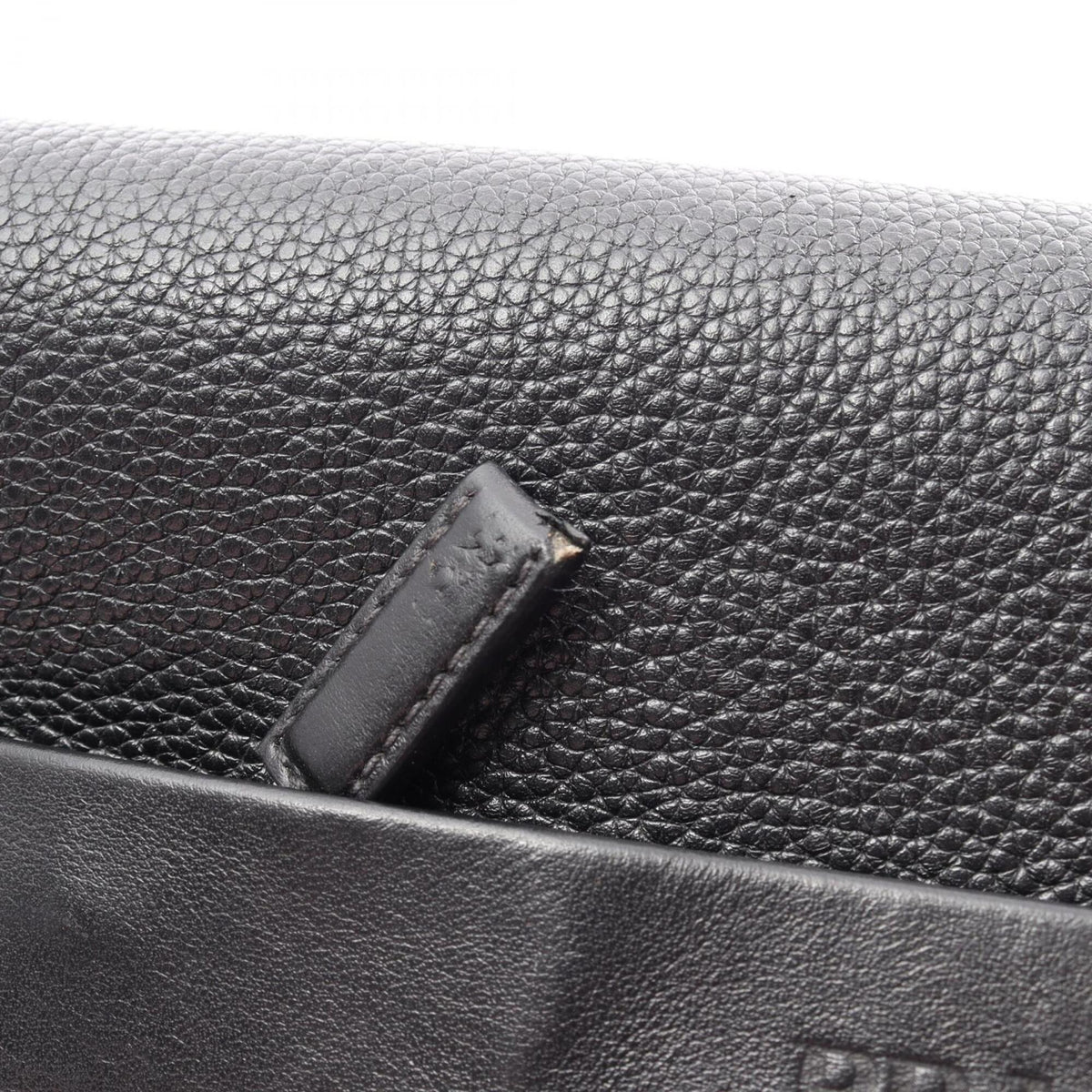 Prada Black Leather Handbag Shoulder Bag (Pre-Owned)