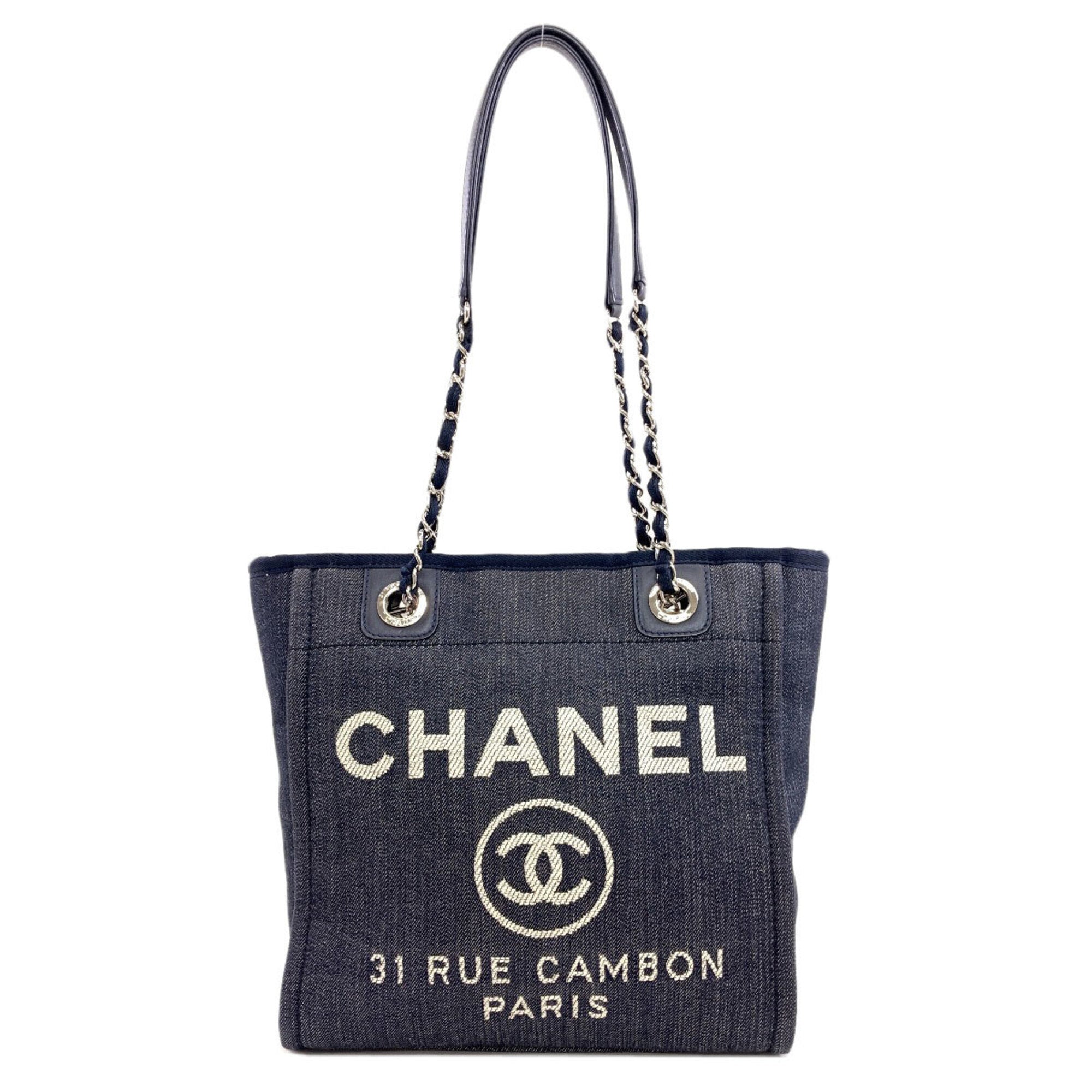 Chanel Navy Canvas Tote Bag (Pre-Owned)