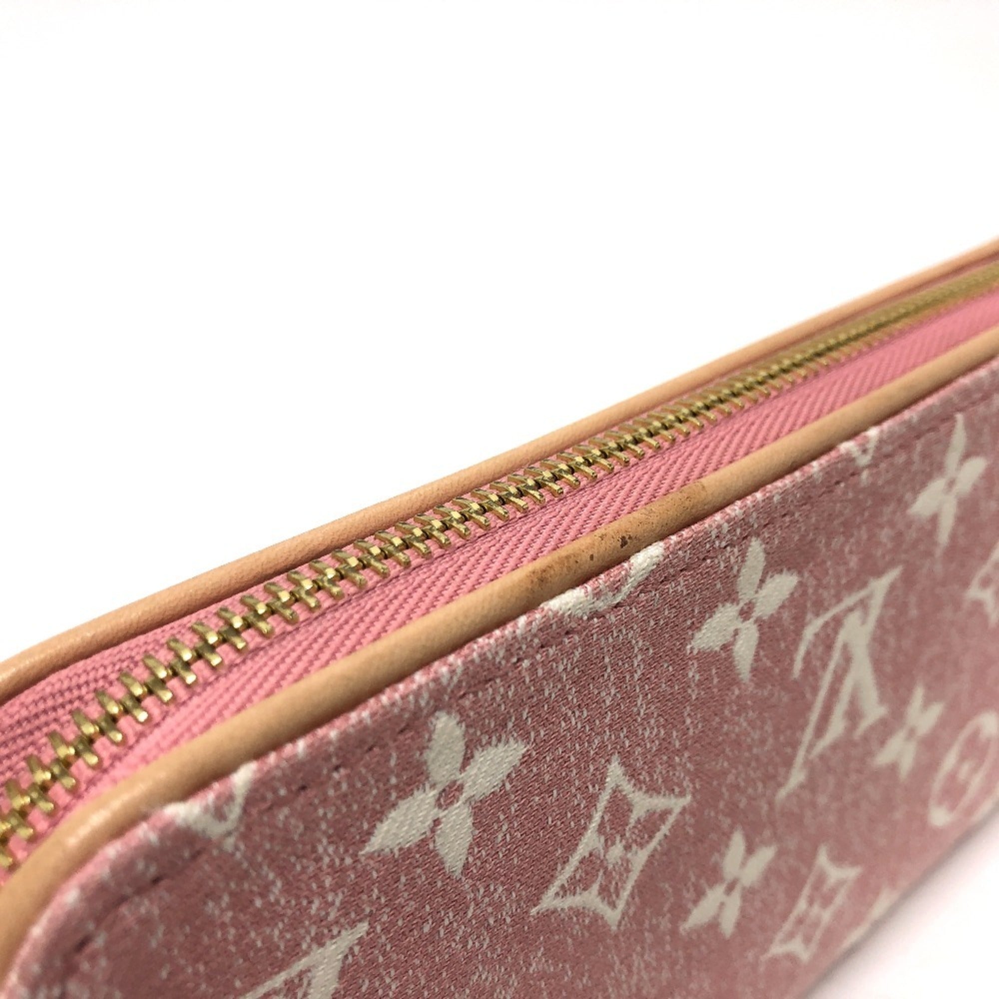 Louis Vuitton Monogram Denim Pink Monogram Denim Long Wallet (Bi-Fold) (Pre-Owned)