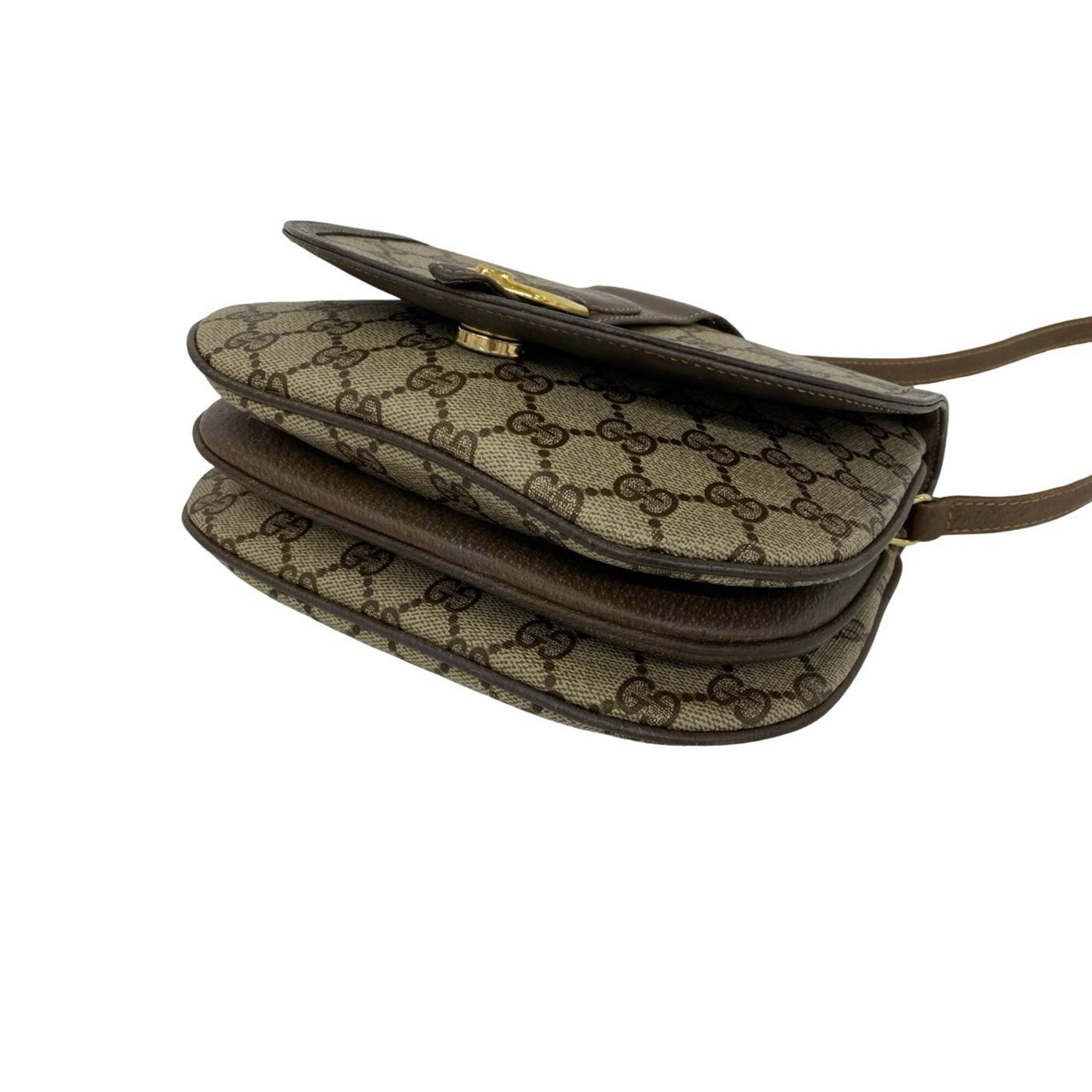 Gucci Brown Leather Pvc Pochette Shoulder Bag (Pre-Owned)