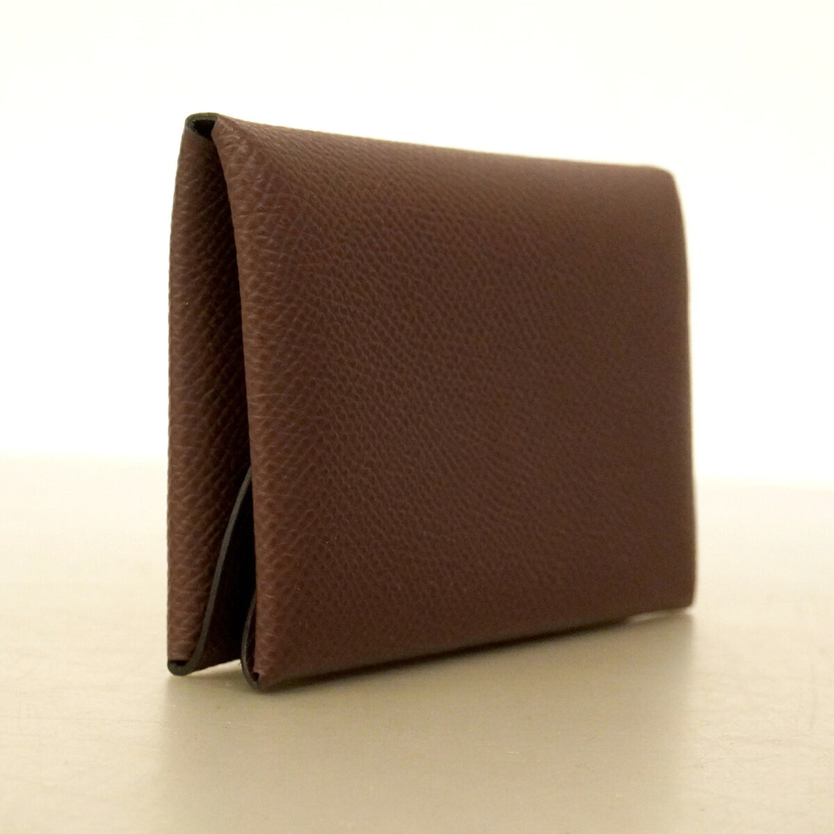 Hermes Brown Leather Coin Purse/Coin Case (Pre-Owned)