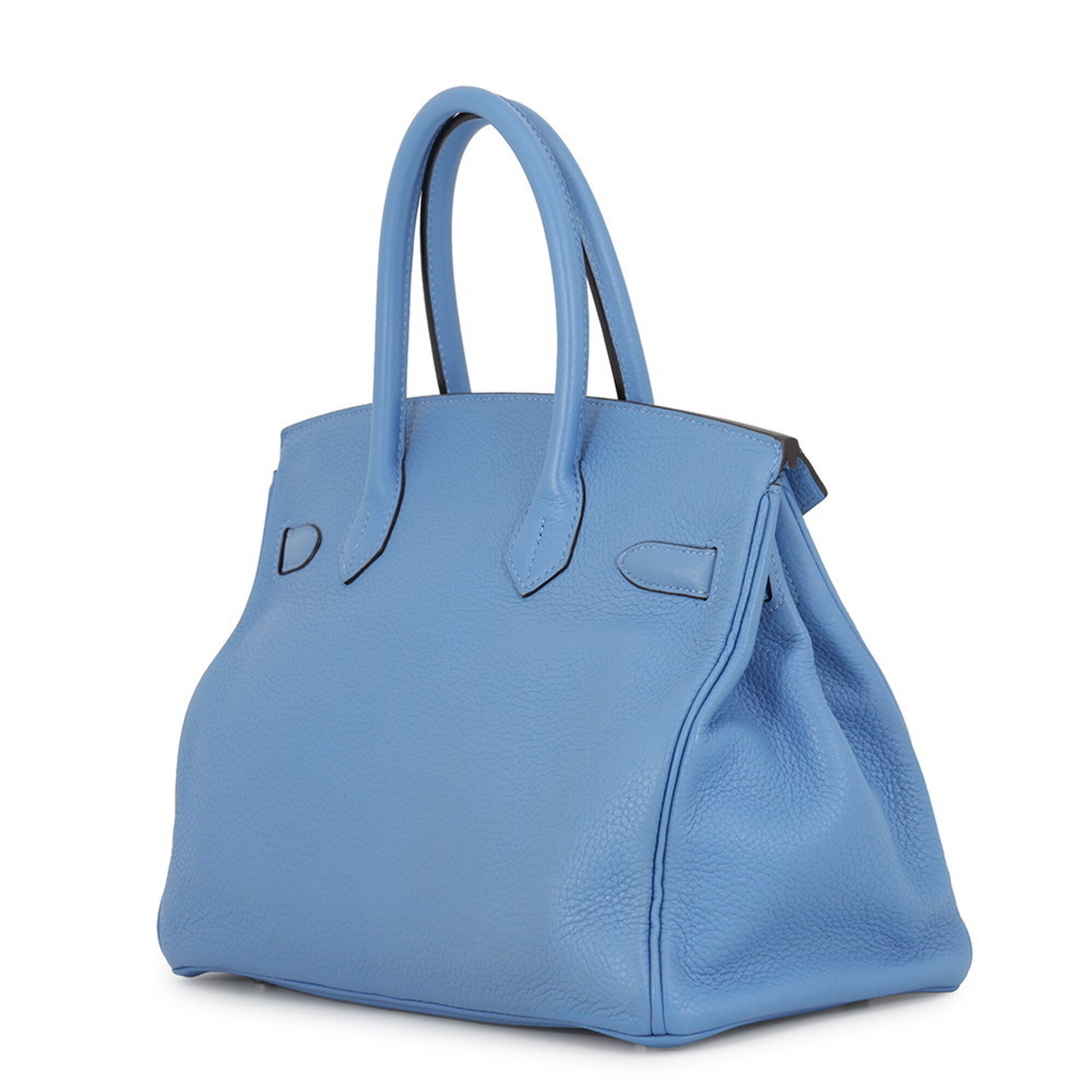 Hermes Birkin Blue Paradise Taurillon Clemence Leather Handbag (Pre-Owned)