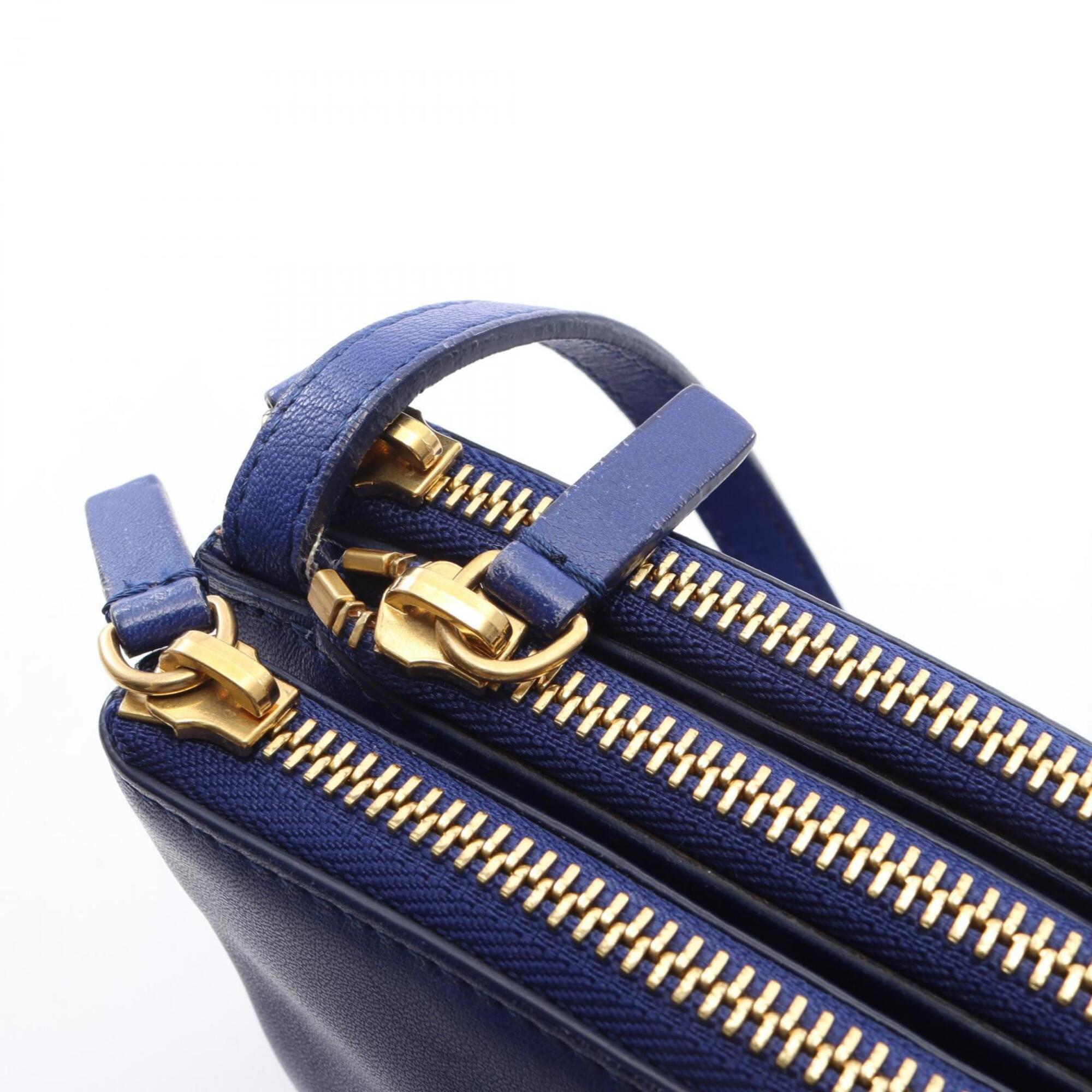Celine Blue Leather Shoulder Bag (Pre-Owned)