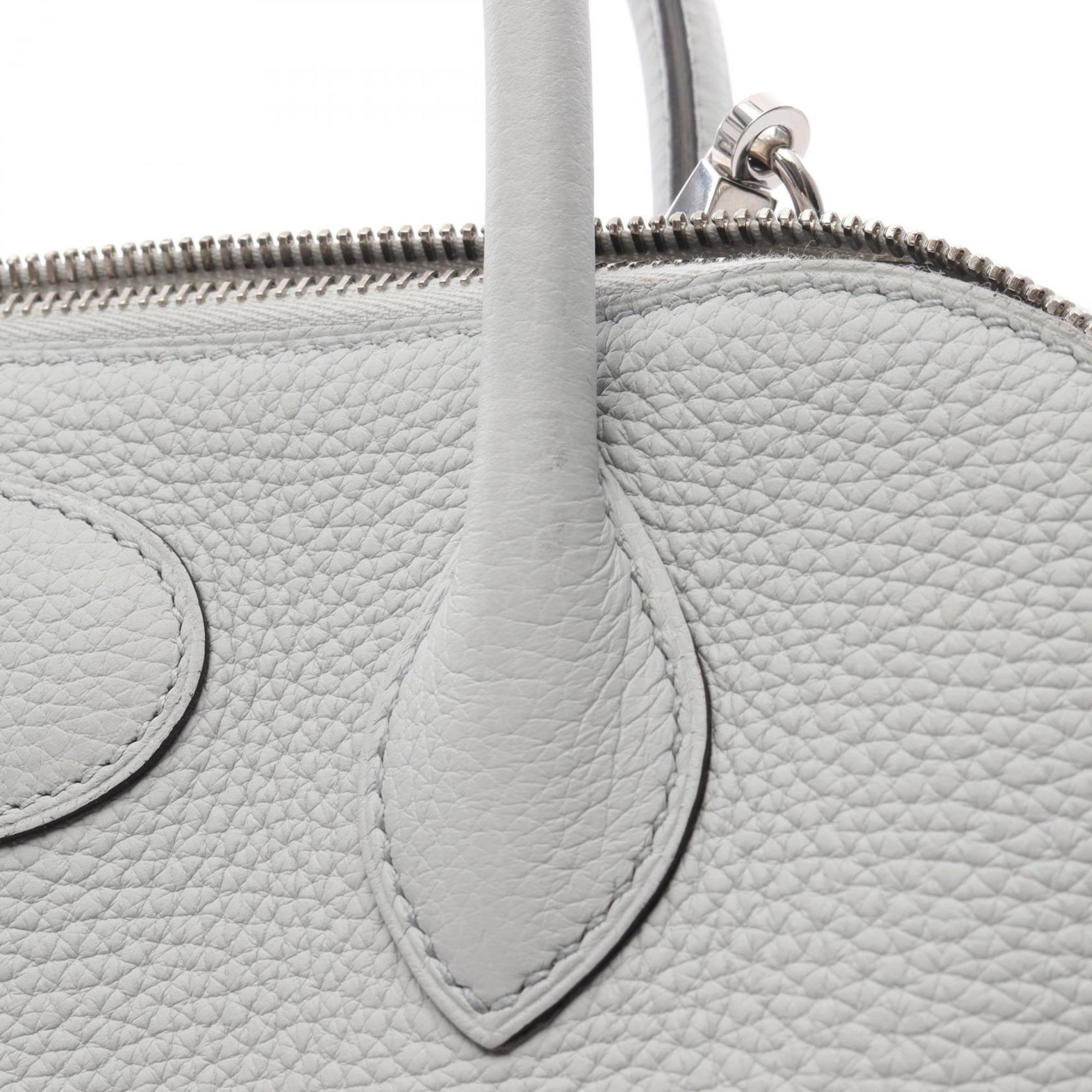 Hermes Blue Taurillon Clemence Leather Handbag (Pre-Owned)