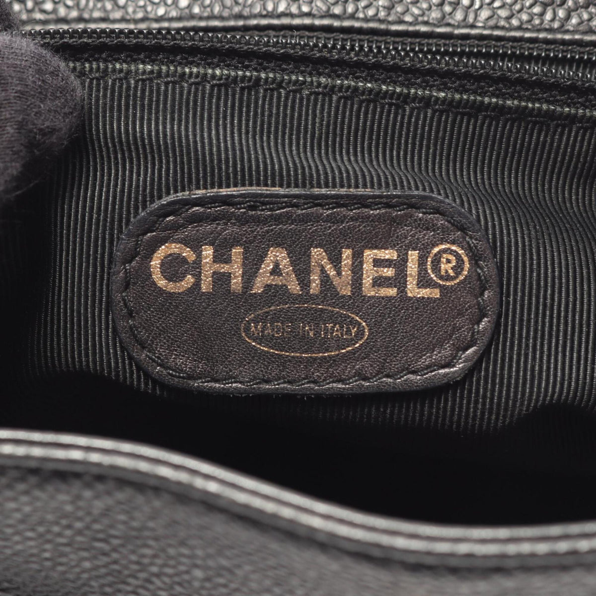 Chanel Black Grained Calfskin Backpack (Pre-Owned)