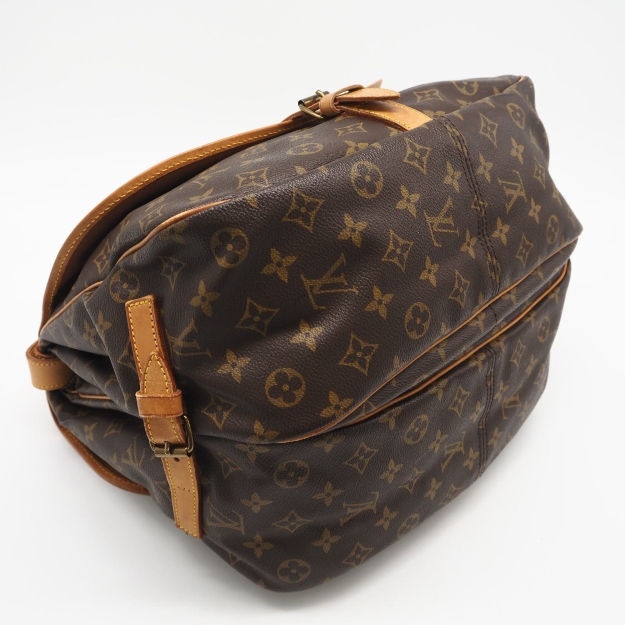 Louis Vuitton Monogram Brown Coated Canvas Leather Shoulder Bag (Pre-Owned)
