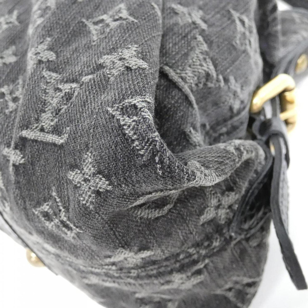 Louis Vuitton Black Denim Handbag (Pre-Owned)