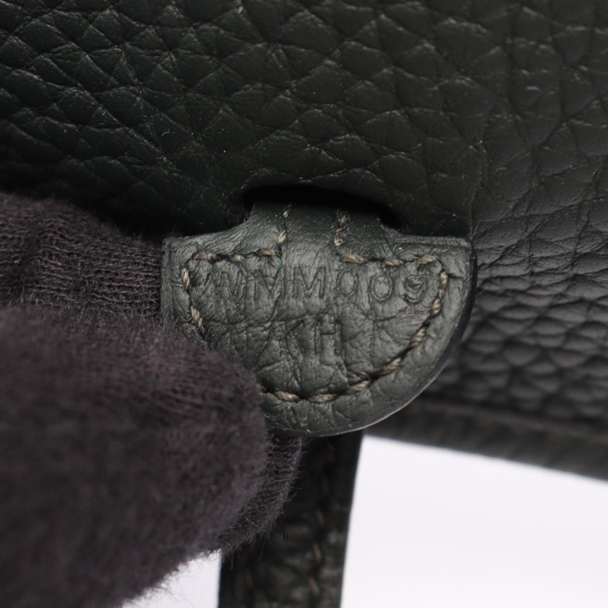 Hermes Green Taurillon Clemence Leather Handbag Shoulder Bag (Pre-Owned)