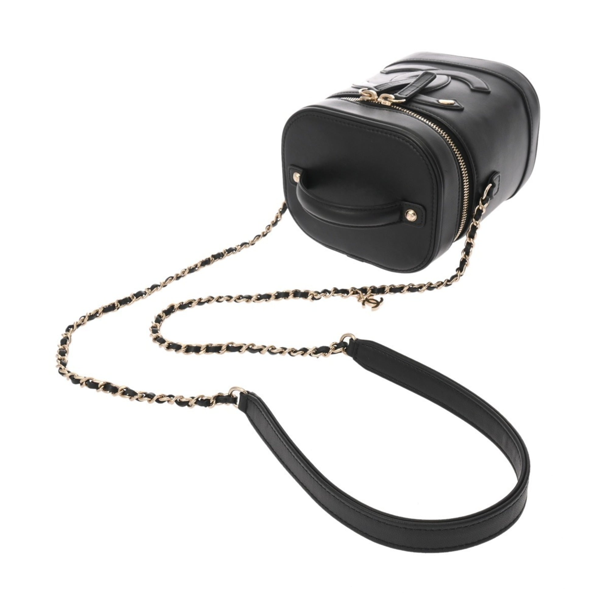 Chanel Black Leather Vanity Bag (Pre-Owned)