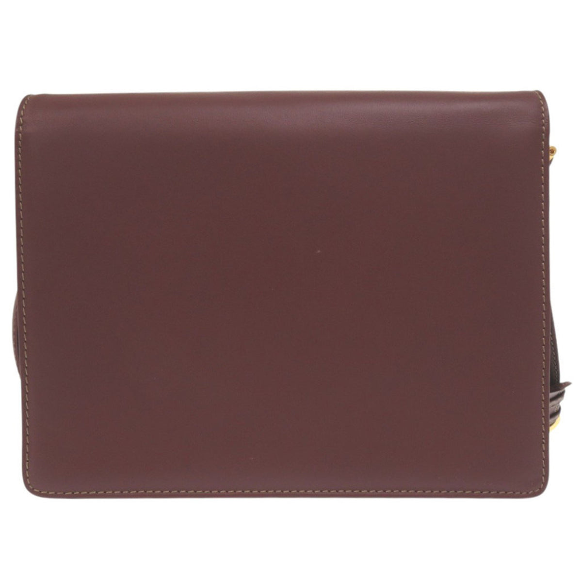 Cartier Bordeaux Leather Shoulder Bag (Pre-Owned)