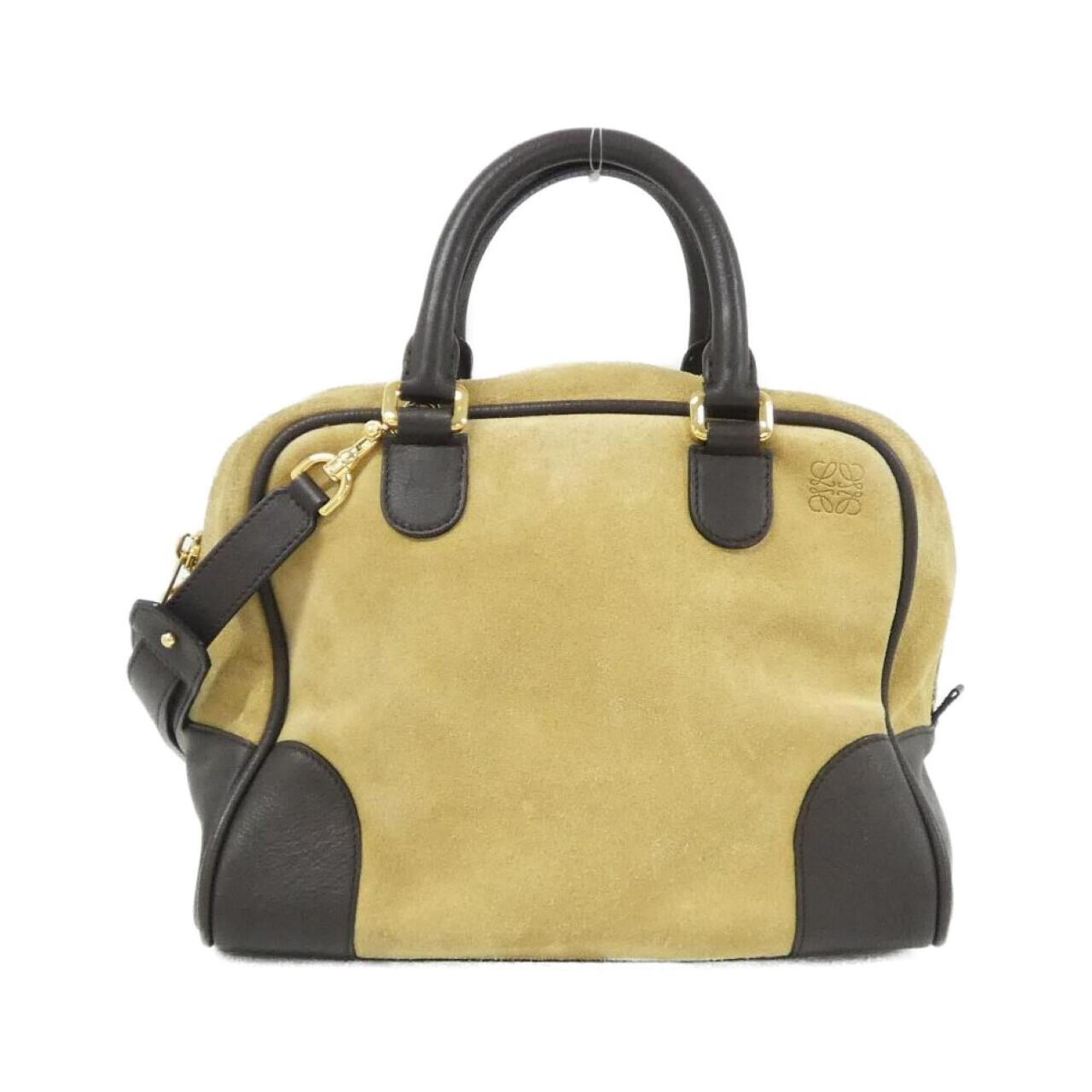 Loewe Brown Gold Suede Handbag (Pre-Owned)