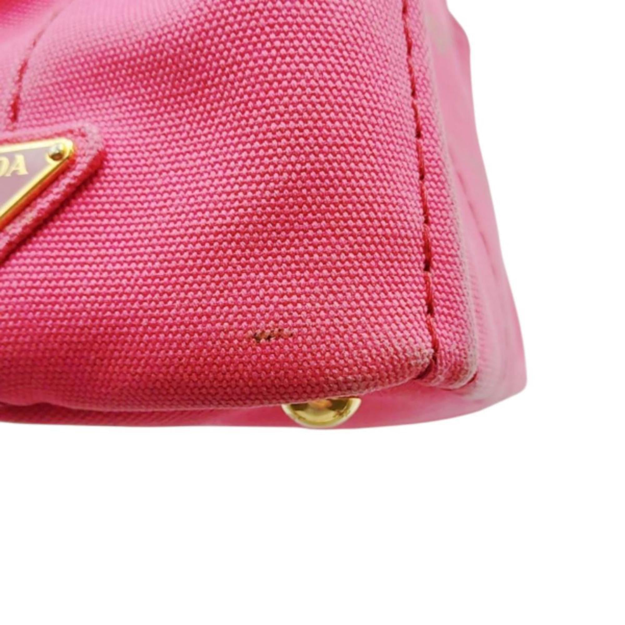 Prada Pink Canvas Tote Bag (Pre-Owned)