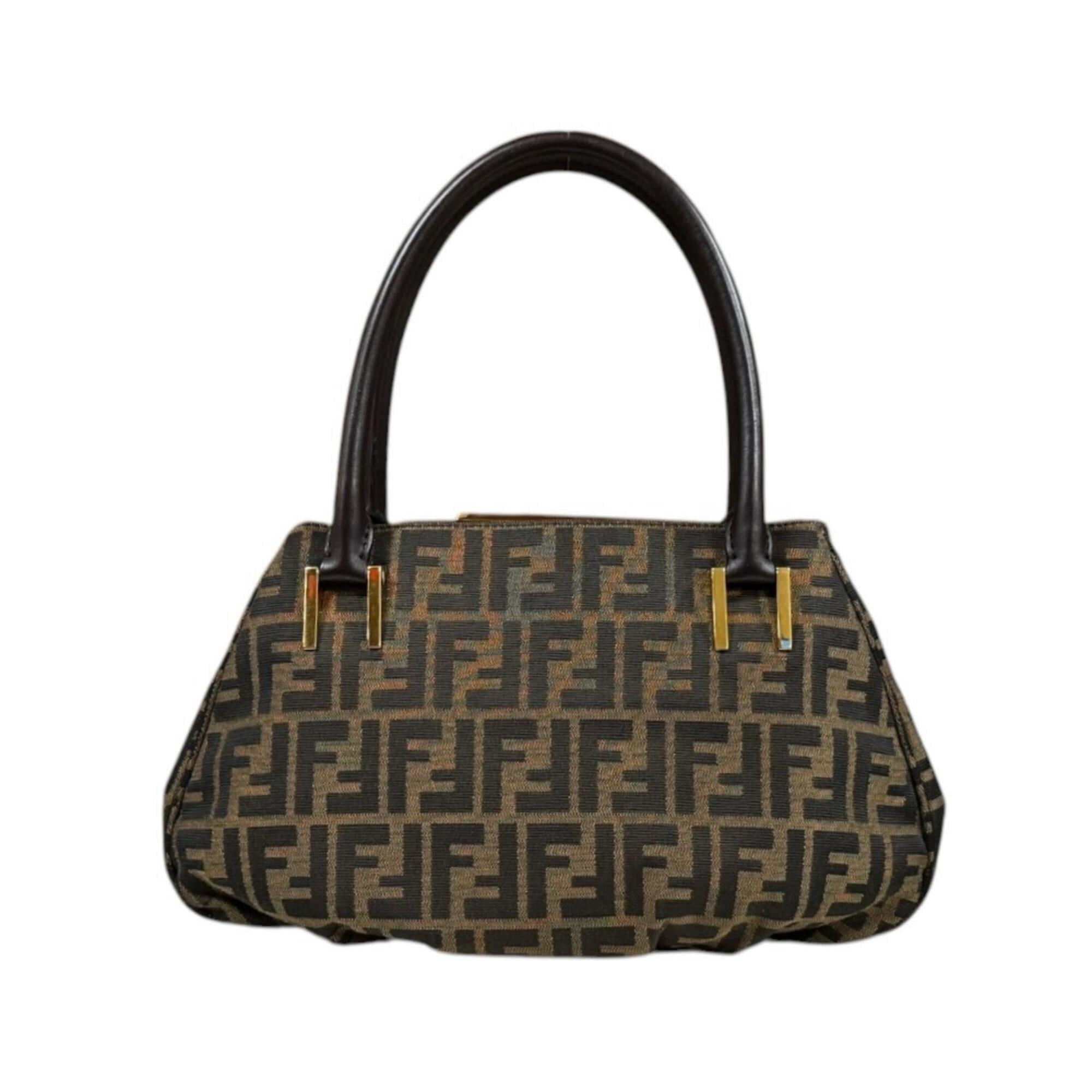 Fendi Brown Zucca Handbag (Pre-Owned)