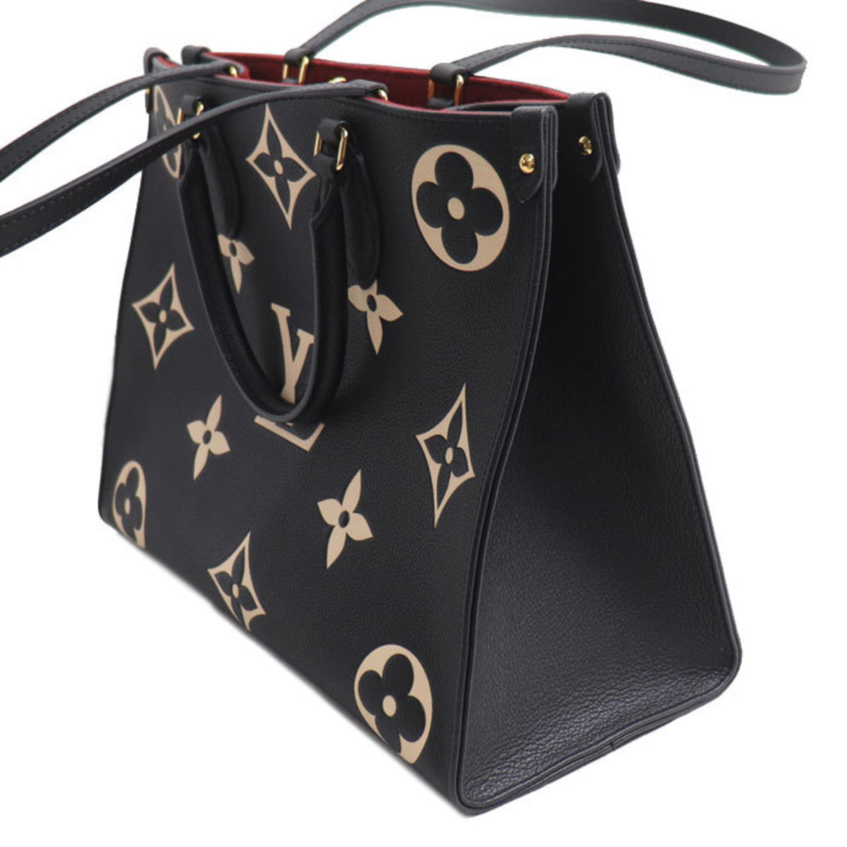 Louis Vuitton Beige Black Monogram Empreinte Tote Bag (Pre-Owned)