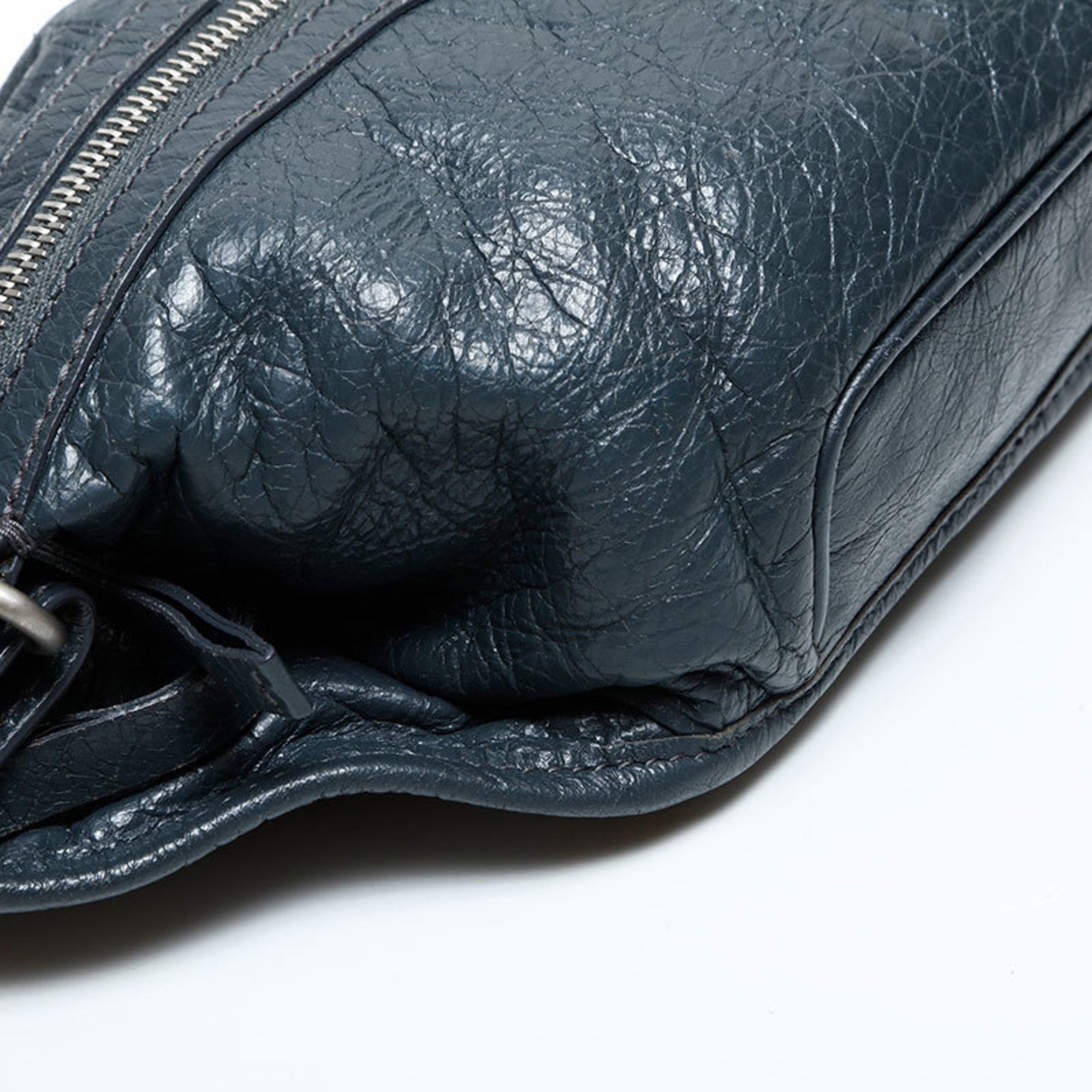 Balenciaga Gray Leather Fanny Pack (Pre-Owned)