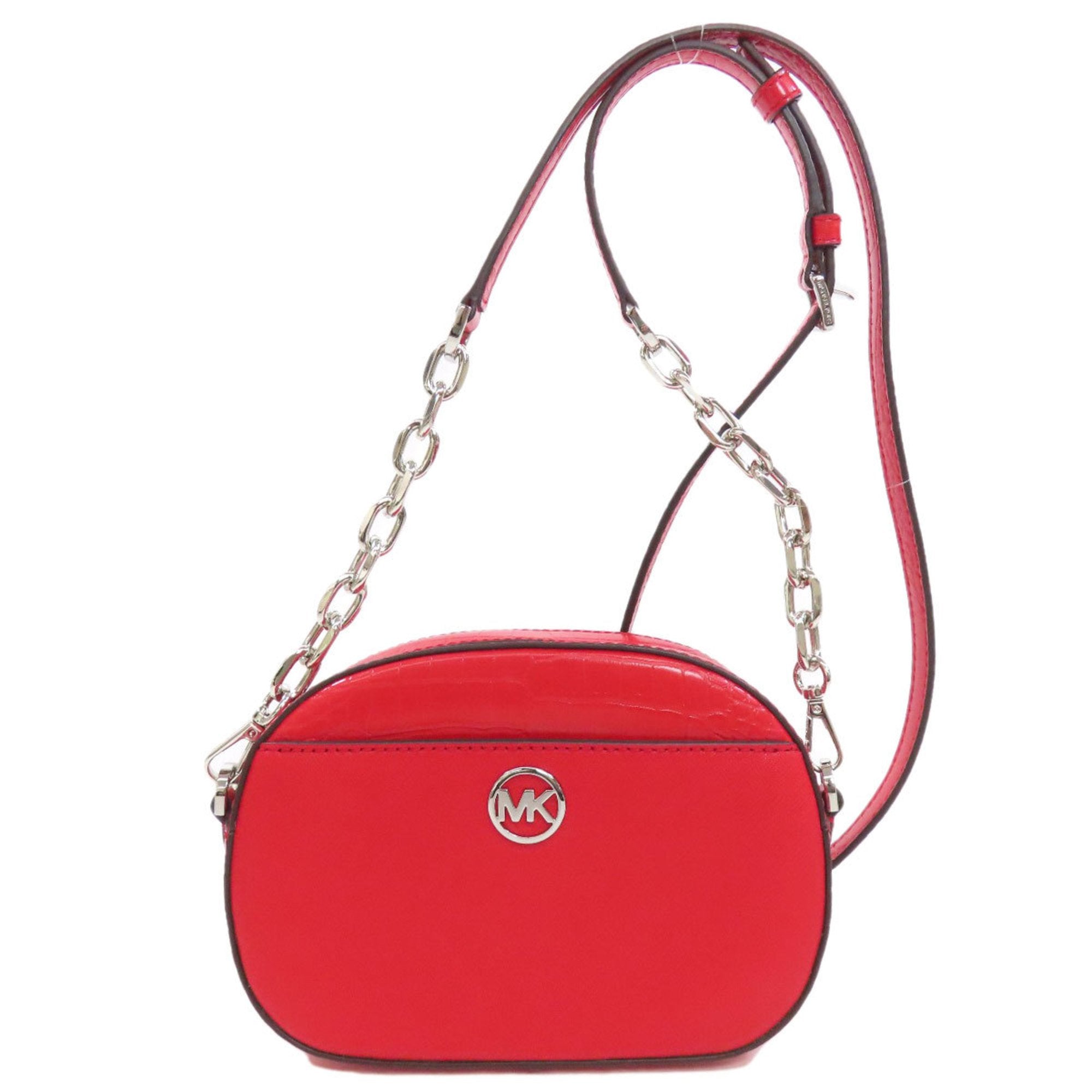 Michael Kors Red Color Leather Shoulder Bag (Pre-Owned)