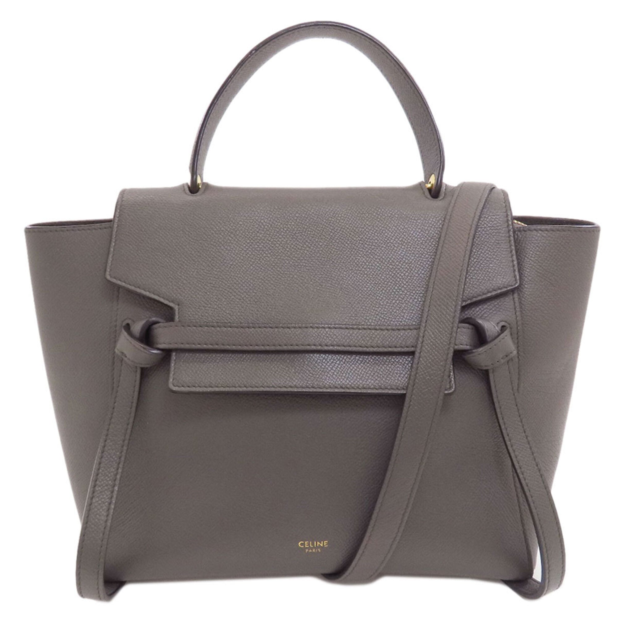 Celine Gray Leather Handbag (Pre-Owned)