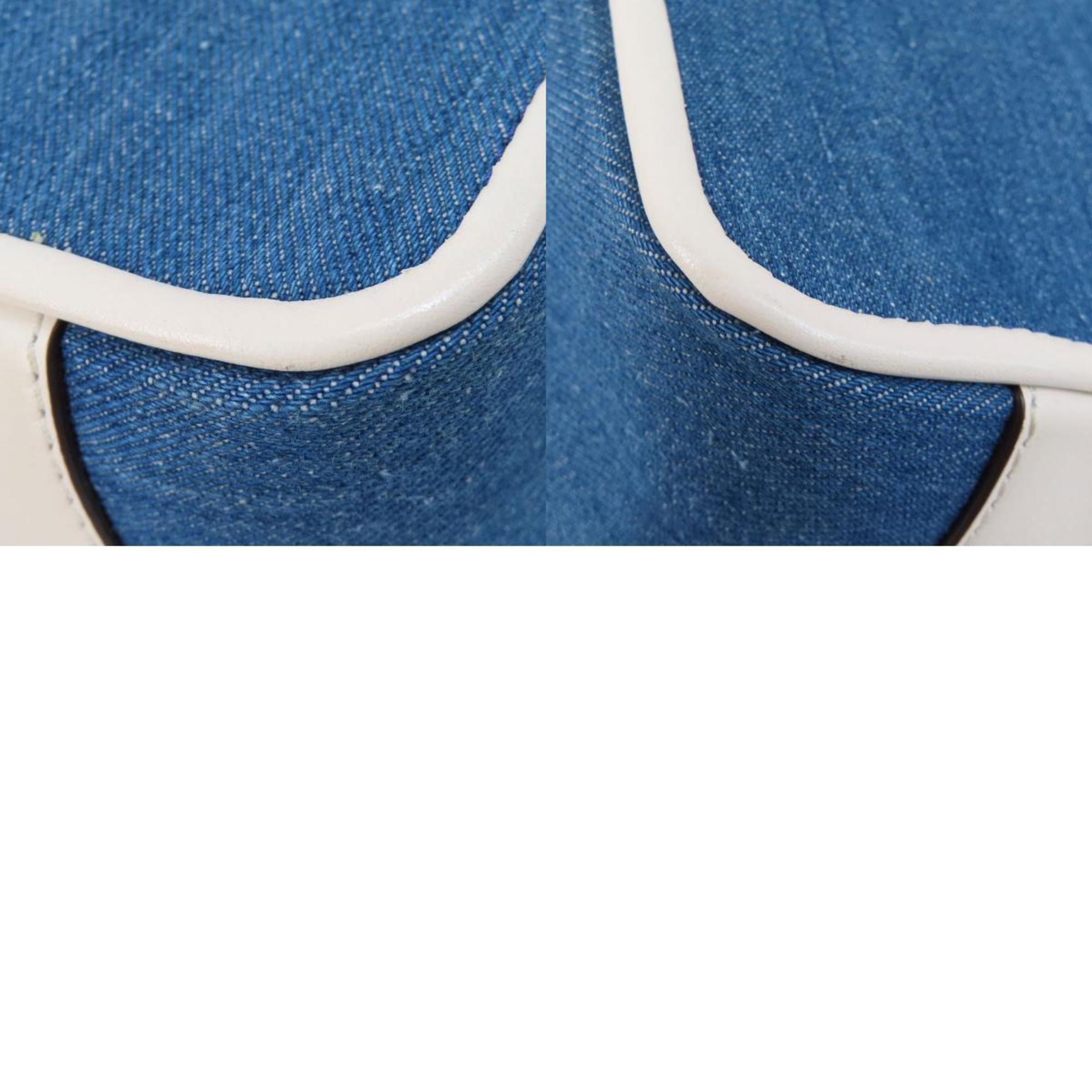 Michael Kors Blue White Denim Shoulder Bag (Pre-Owned)