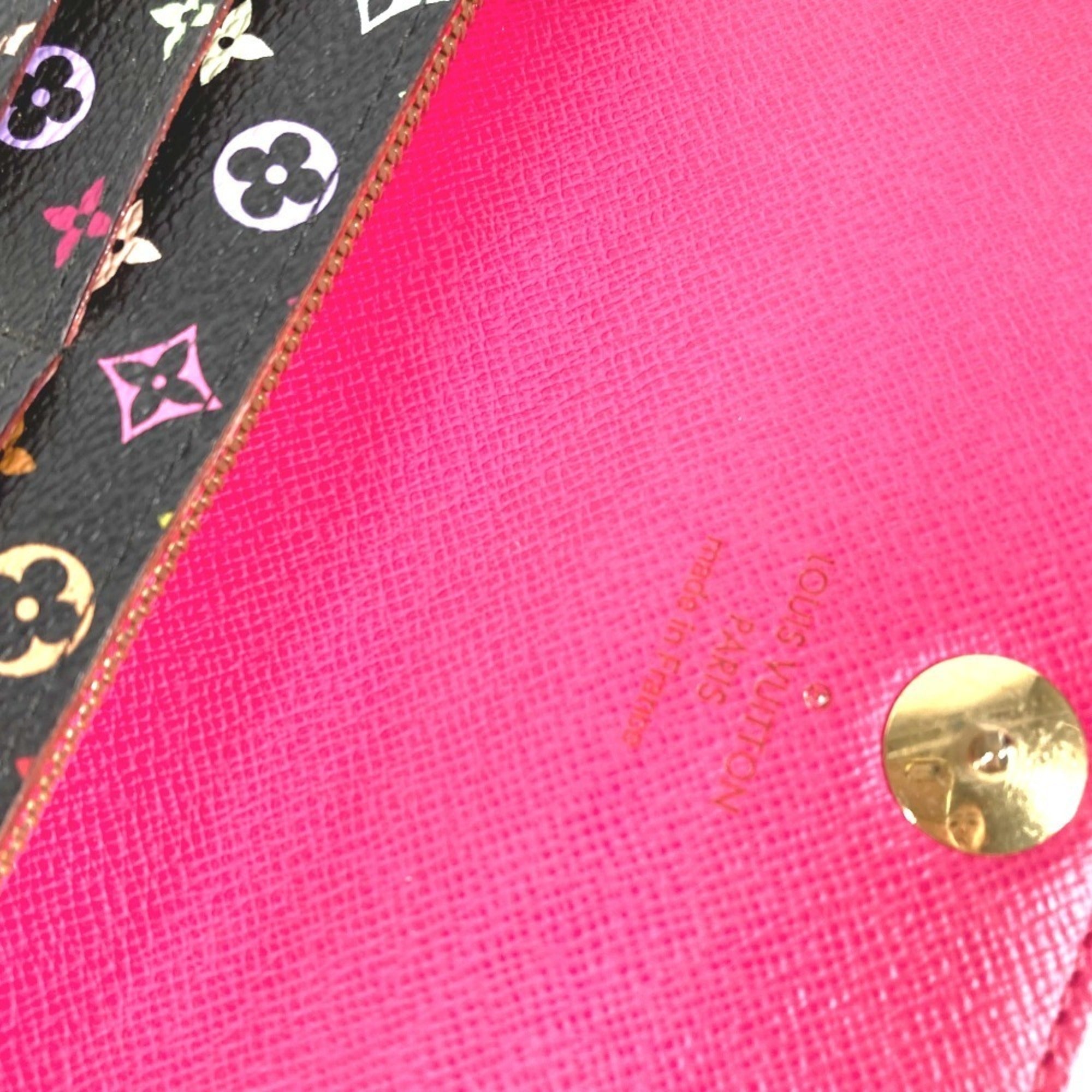 Louis Vuitton Black Multi-Color Noir Monogram Multicolore Long Wallet (Bi-Fold) (Pre-Owned)
