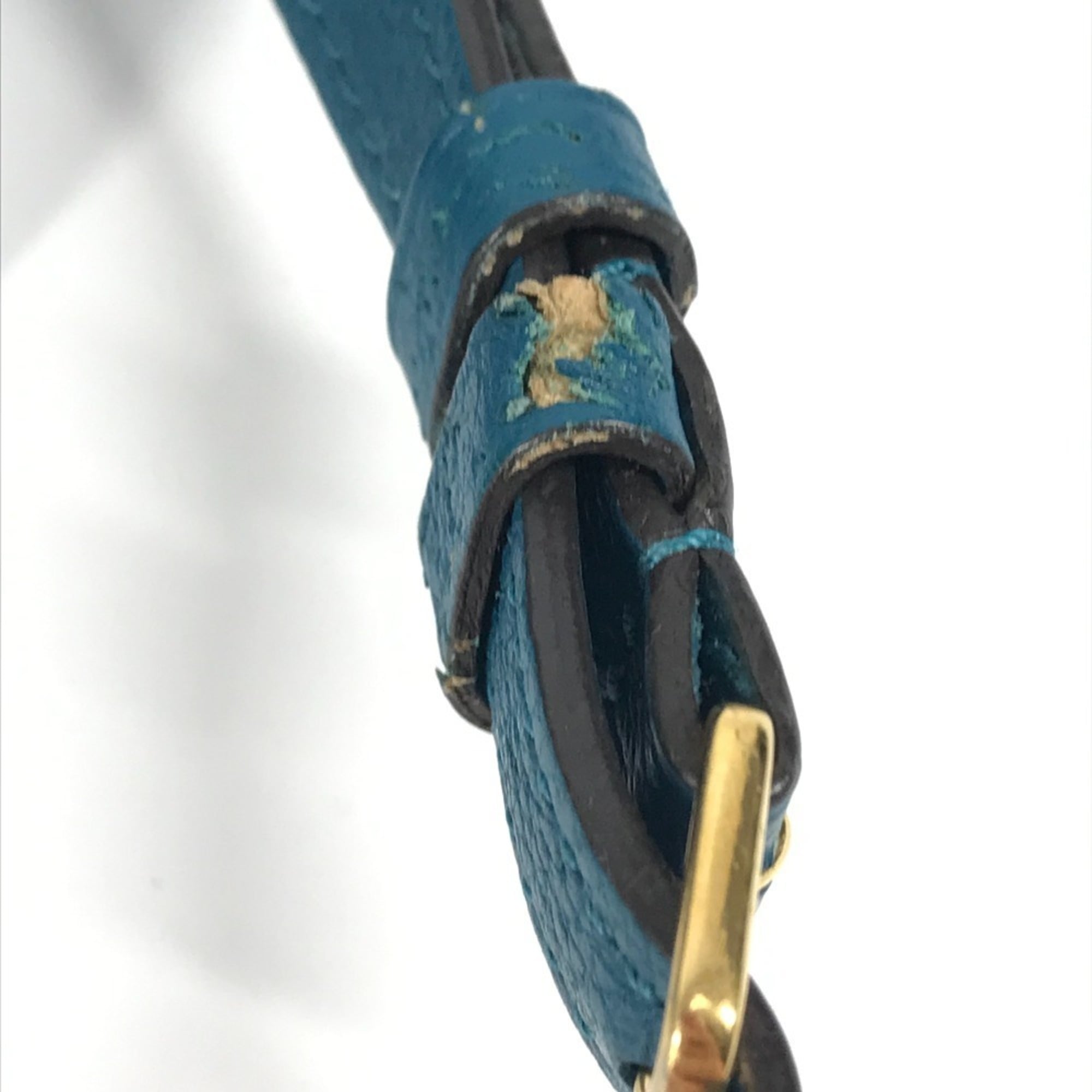 Louis Vuitton Blue Leather Shoulder Bag Tote Bag (Pre-Owned)