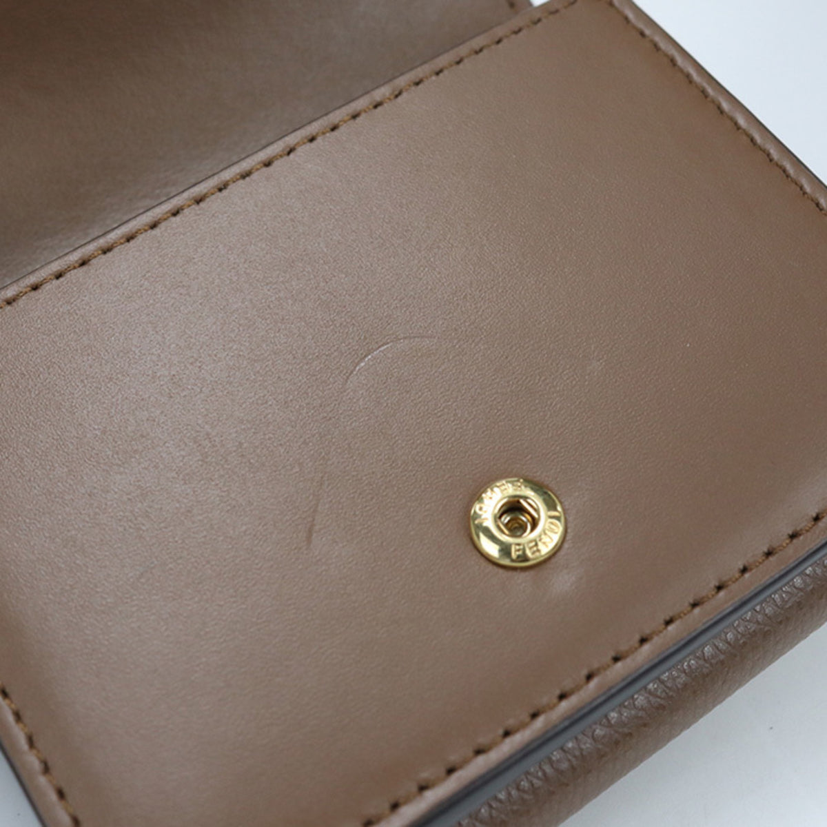 Fendi Brown Leather Wallet (Tri-Fold) (Pre-Owned)