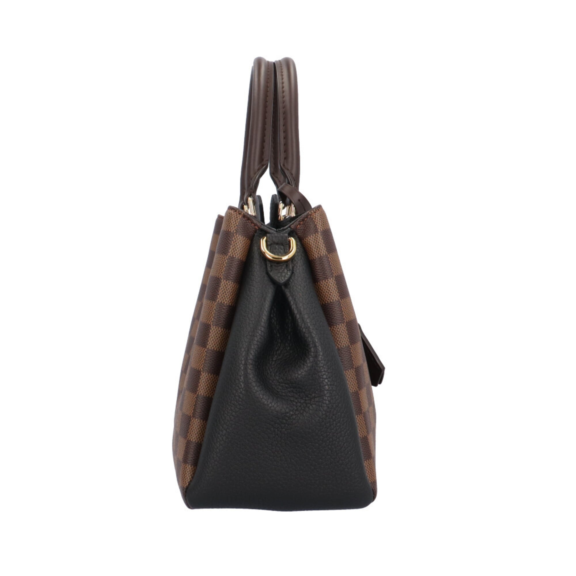 Louis Vuitton Damier Black Brown Damier Canvas Leather Shoulder Bag (Pre-Owned)