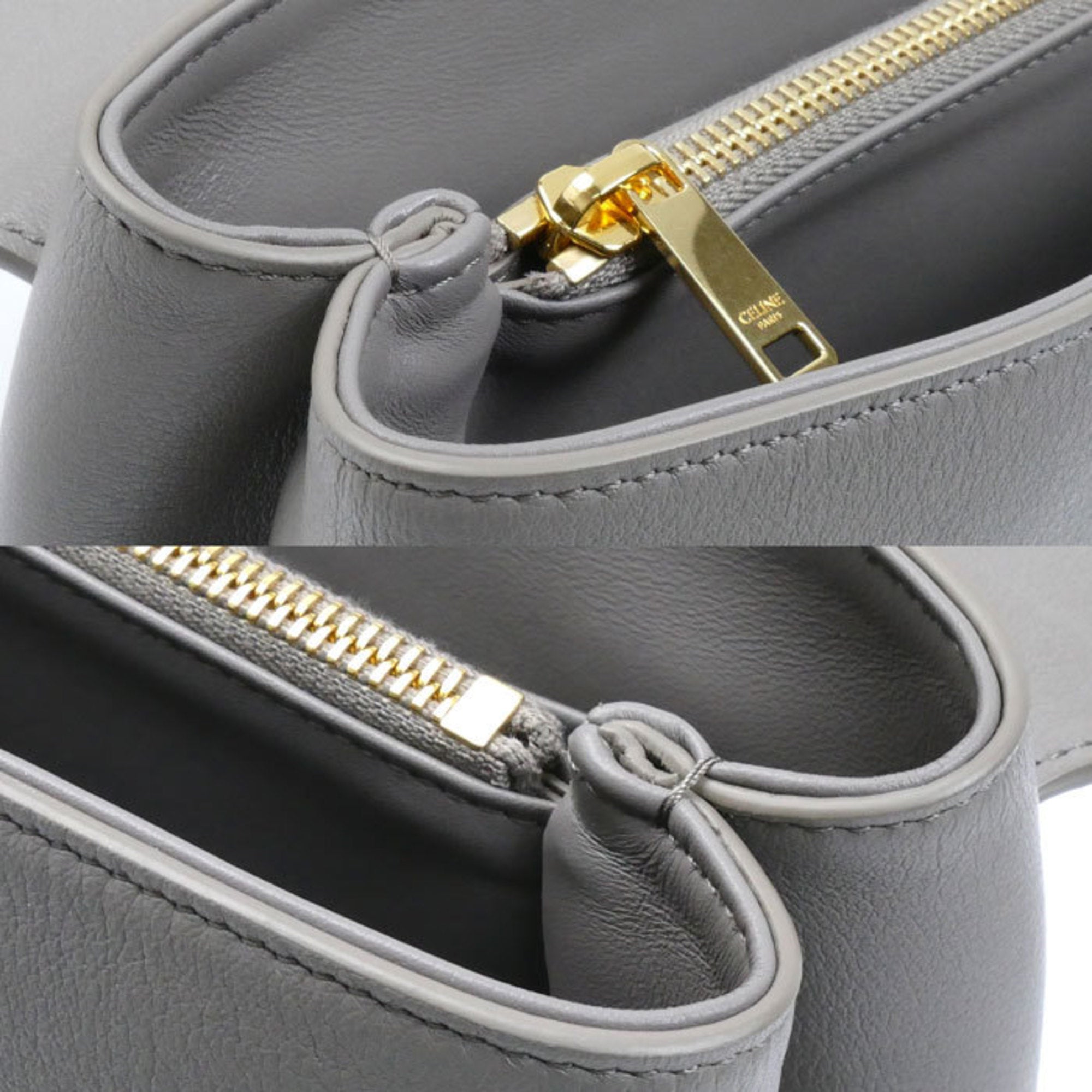 Celine Gold Leather Shoulder Bag (Pre-Owned)