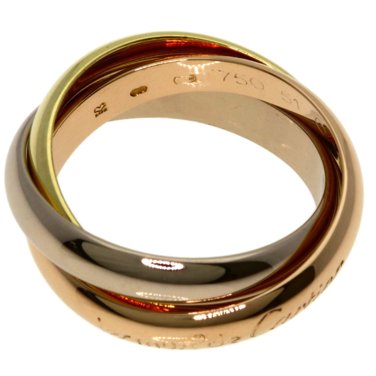 Cartier Trinity Yellow Gold (18K) Pink Gold (18K) White Gold (18K) Band Ring (Pre-Owned)