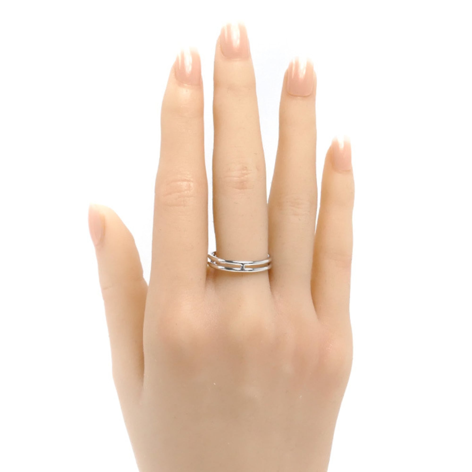 Hermes White Gold (18K) Band Ring (Pre-Owned)