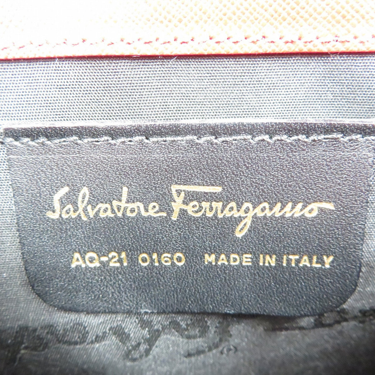 Salvatore Ferragamo Red Color Leather Handbag Shoulder Bag (Pre-Owned)