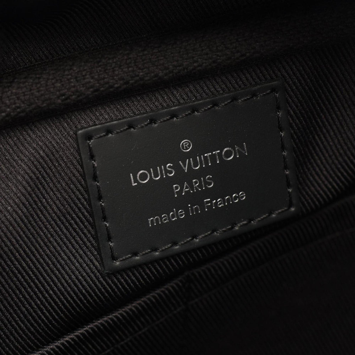 Louis Vuitton Black Coated Canvas Leather Fanny Pack Handbag (Pre-Owned)