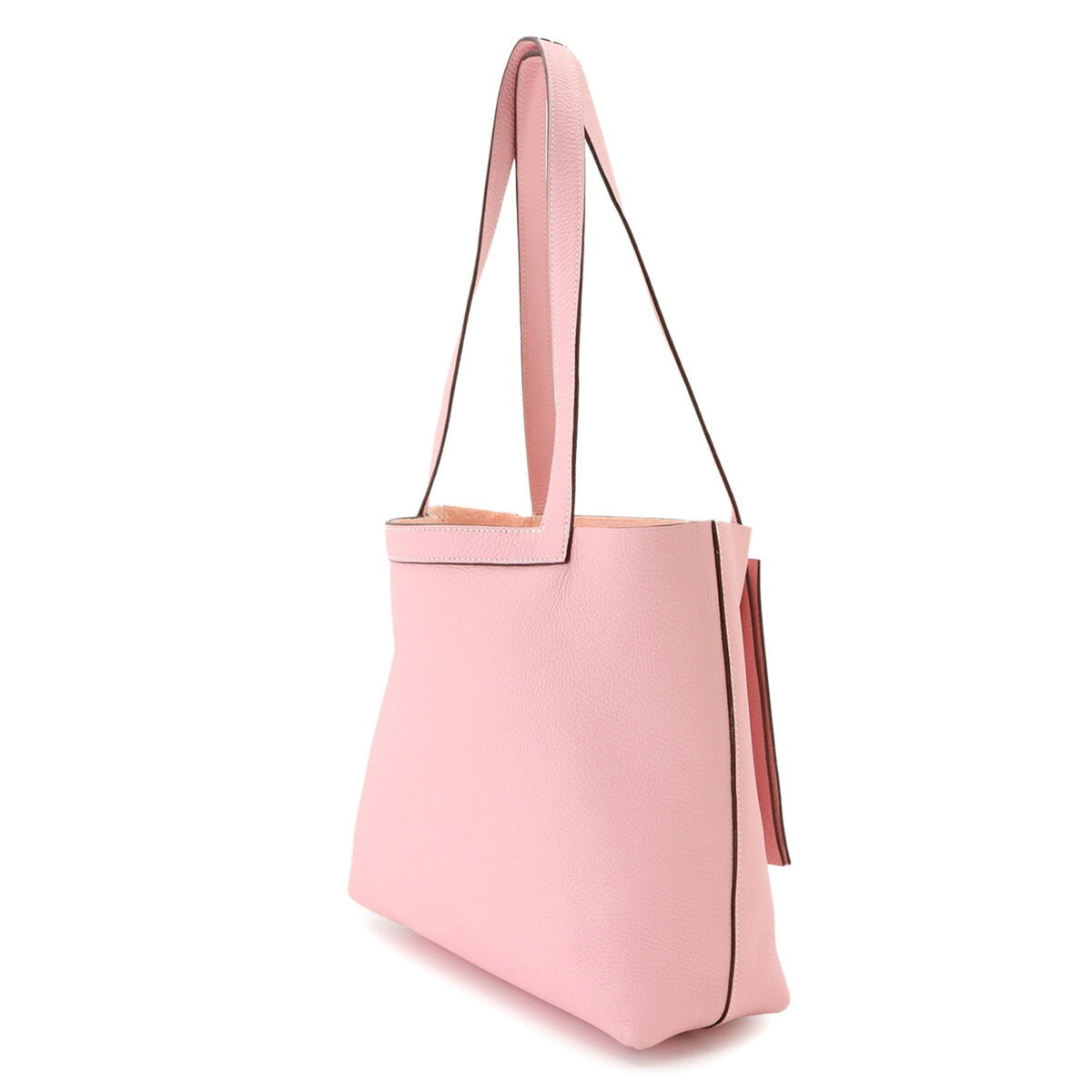 Hermes Rose Sakura Taurillon Clemence Leather Handbag Tote Bag (Pre-Owned)