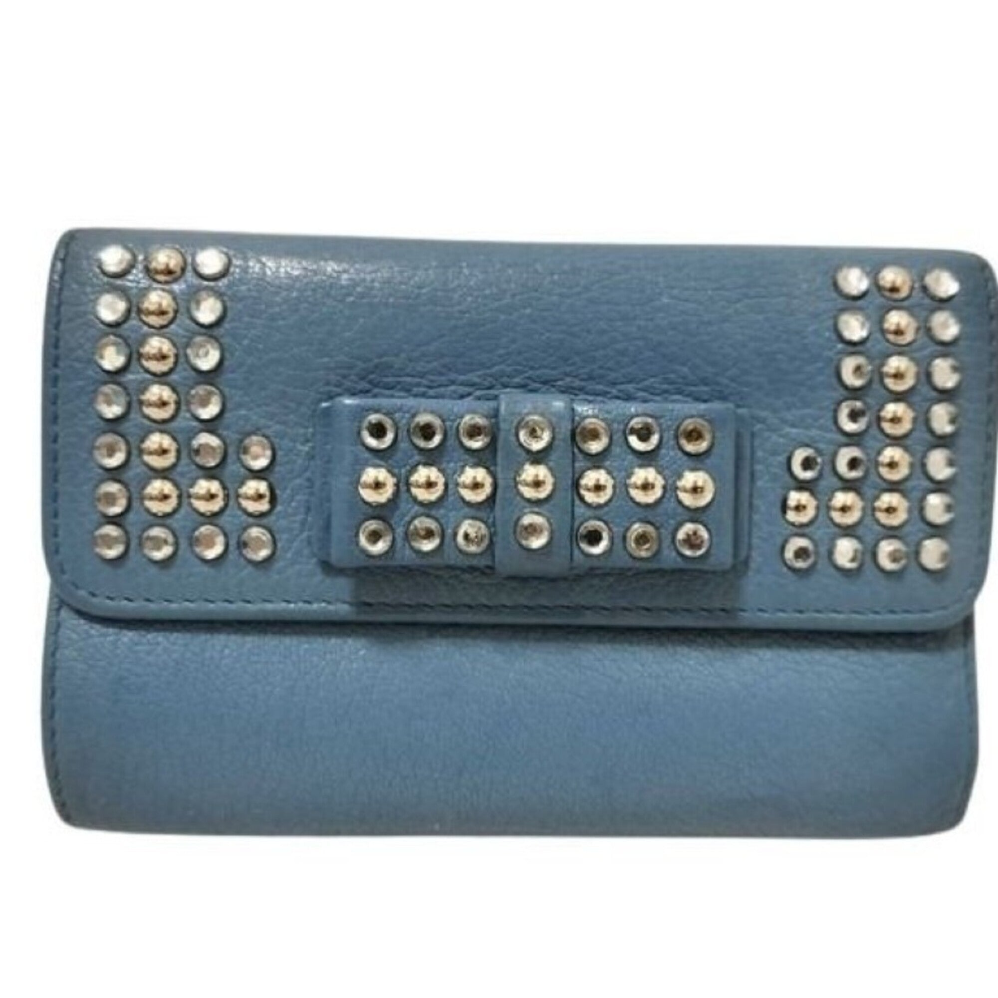 Miu Miu Blue Leather Wallet (Bi-Fold) (Pre-Owned)