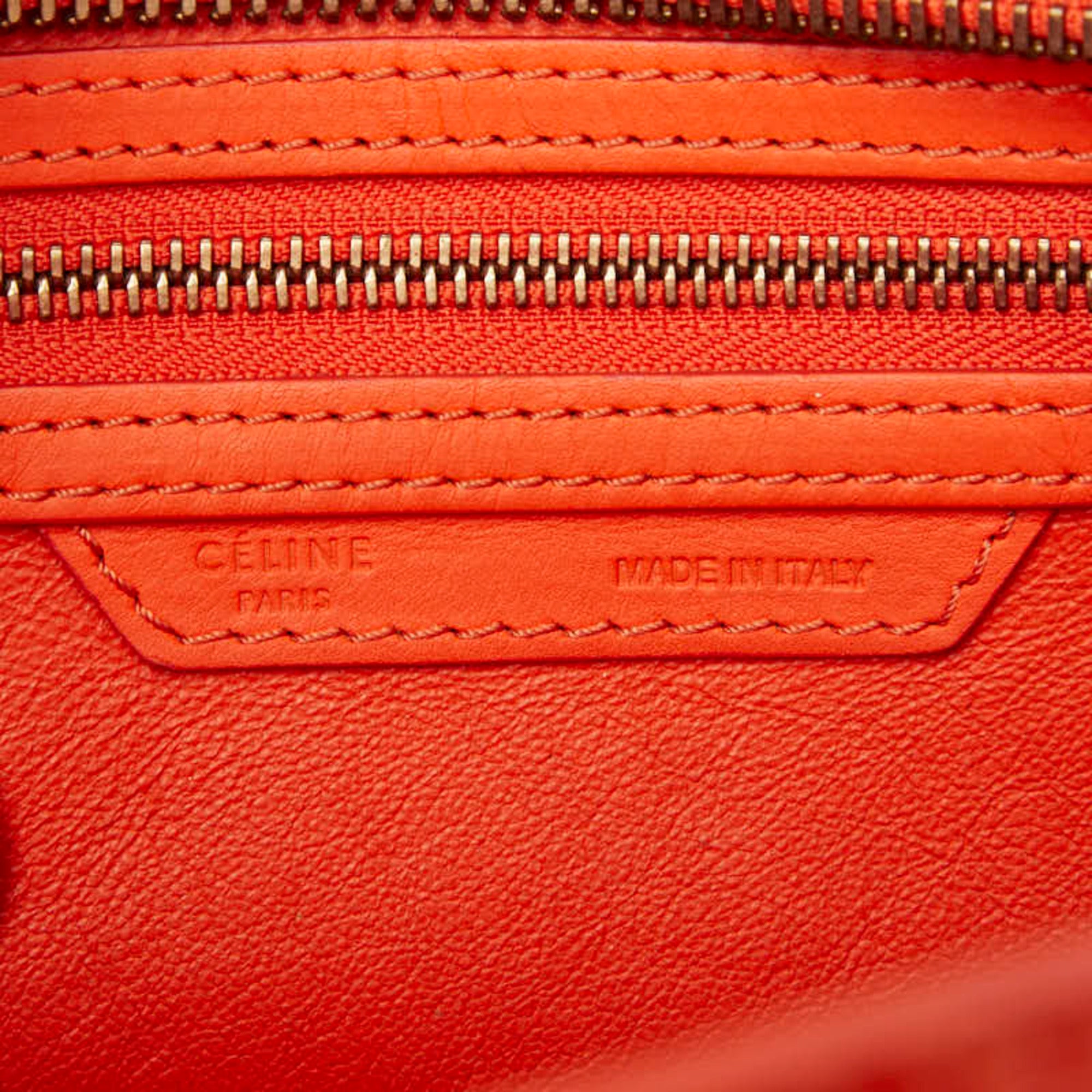 Celine Orange Leather Handbag (Pre-Owned)