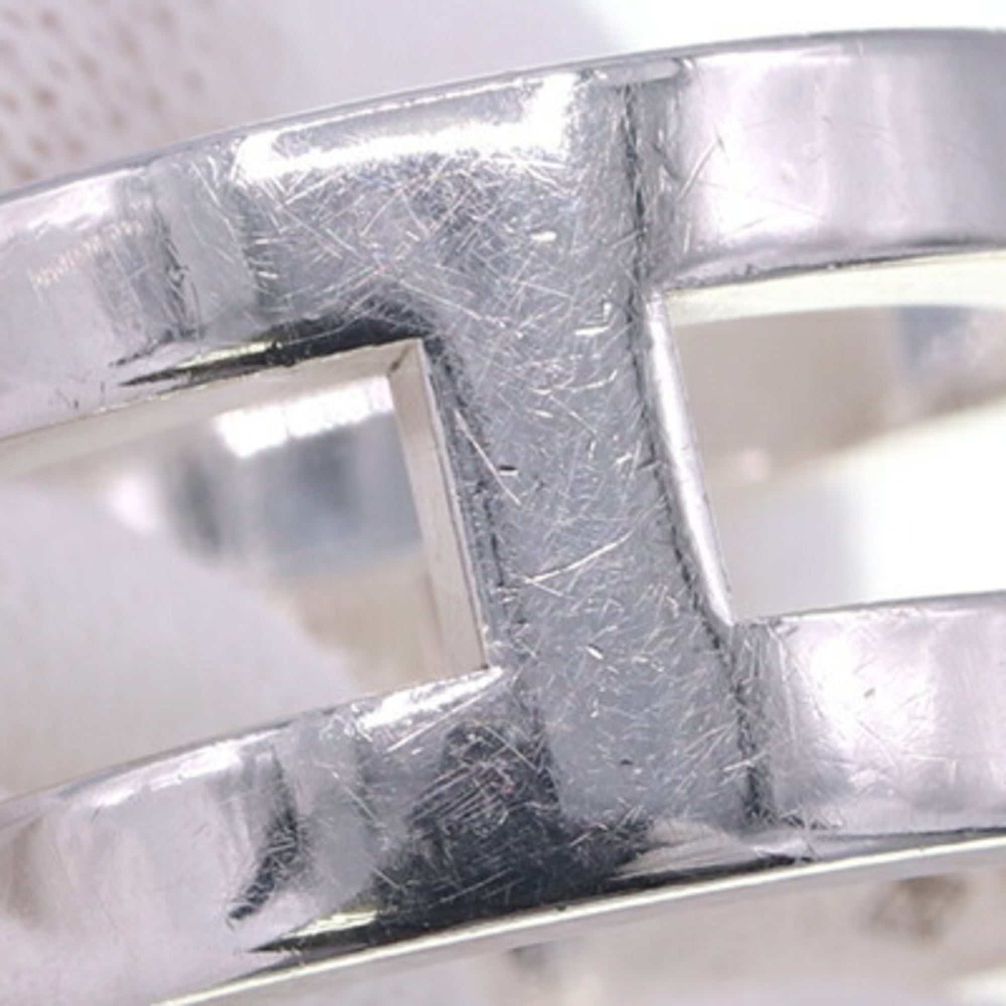 Hermes Sterling Silver 925 Band Ring (Pre-Owned)