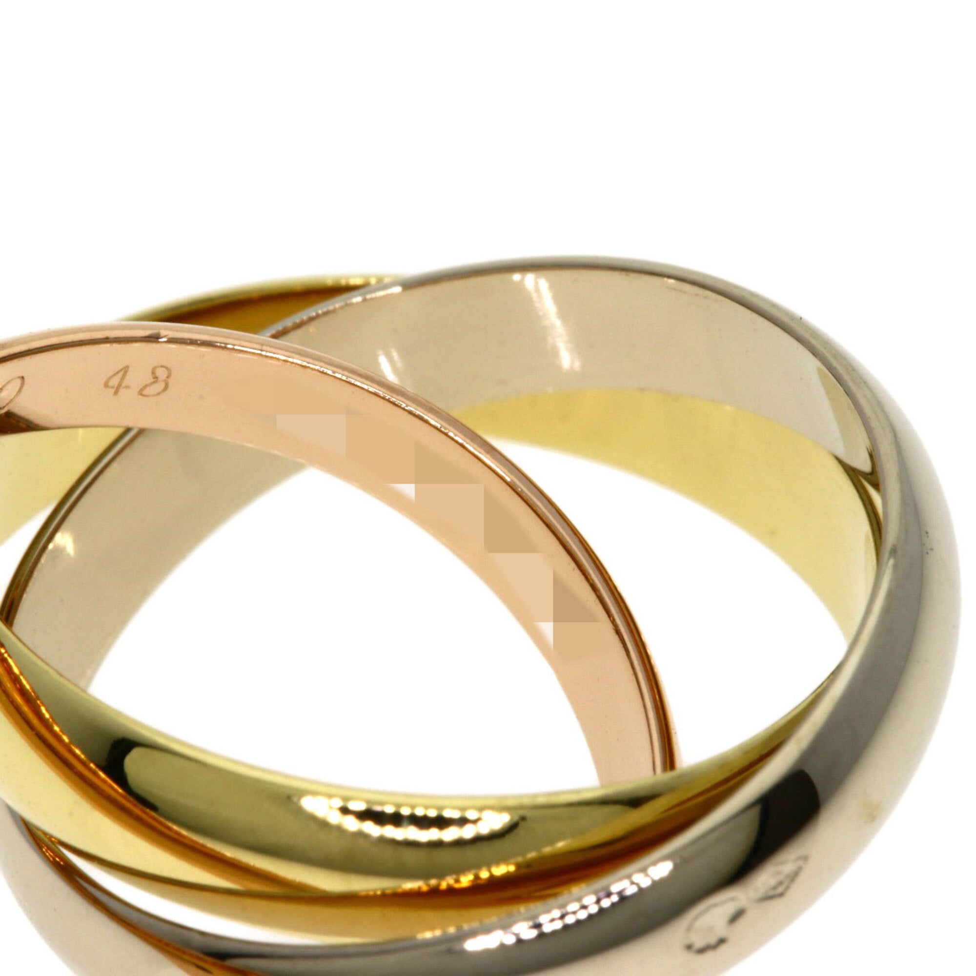 Cartier Pink Gold White Gold Yellow Gold Yellow Gold (18K) Pink Gold (18K) White Gold (18K) Band Ring (Pre-Owned)