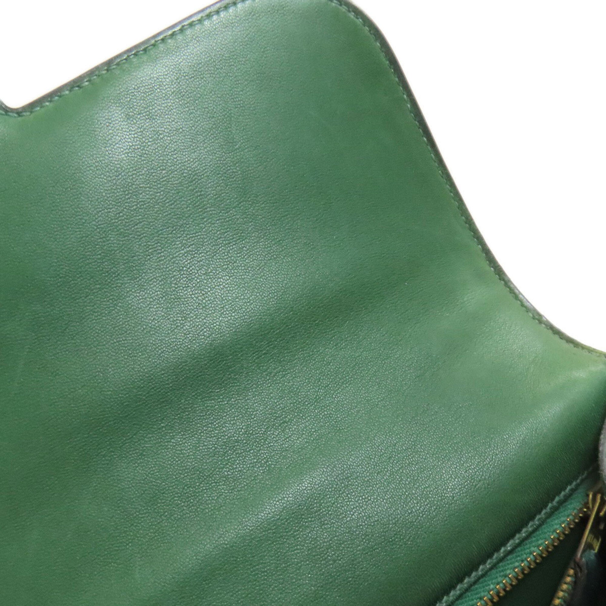 Hermes Green Box Calf Leather Shoulder Bag (Pre-Owned)