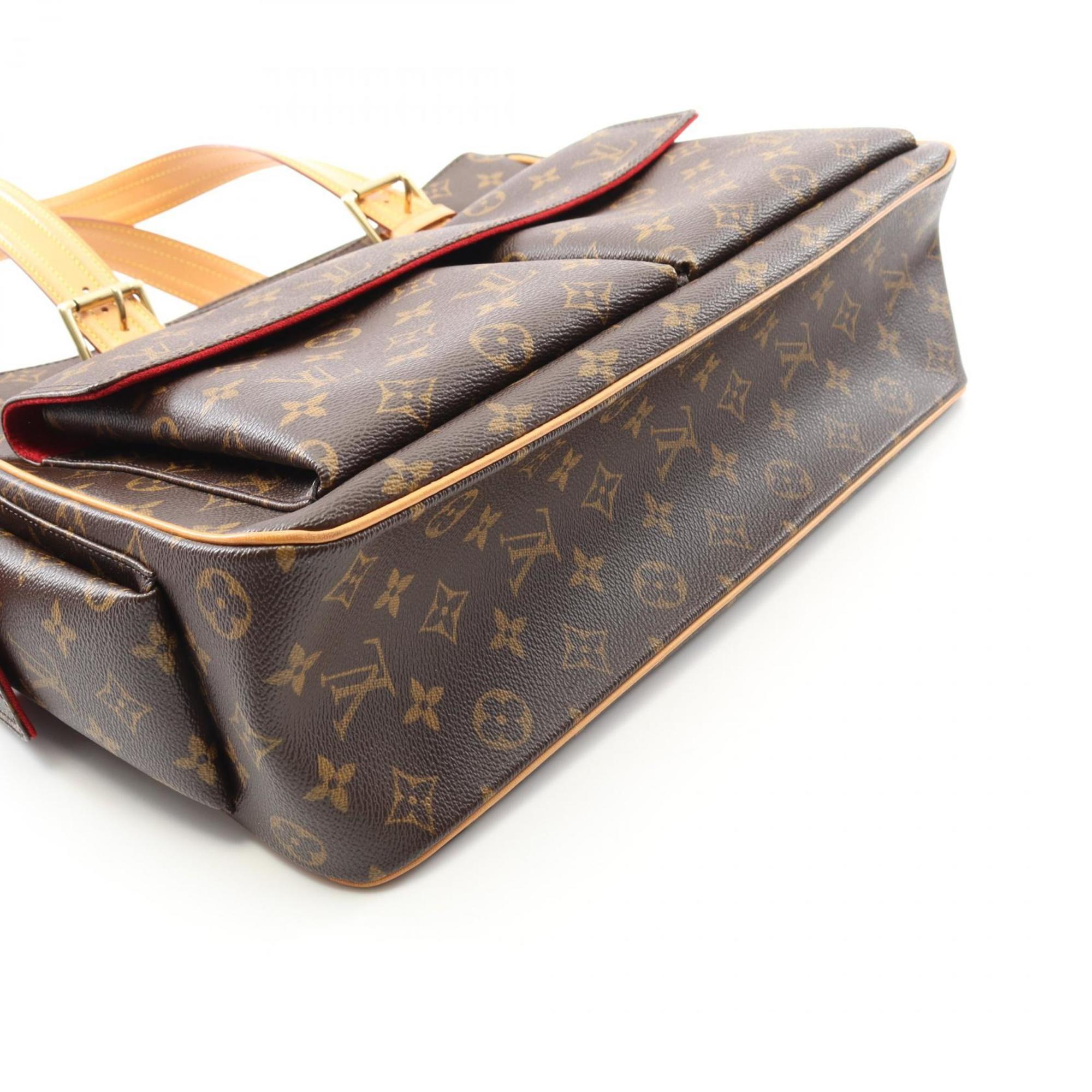 Louis Vuitton Brown Coated Canvas Pvc Monogram Leather Handbag (Pre-Owned)