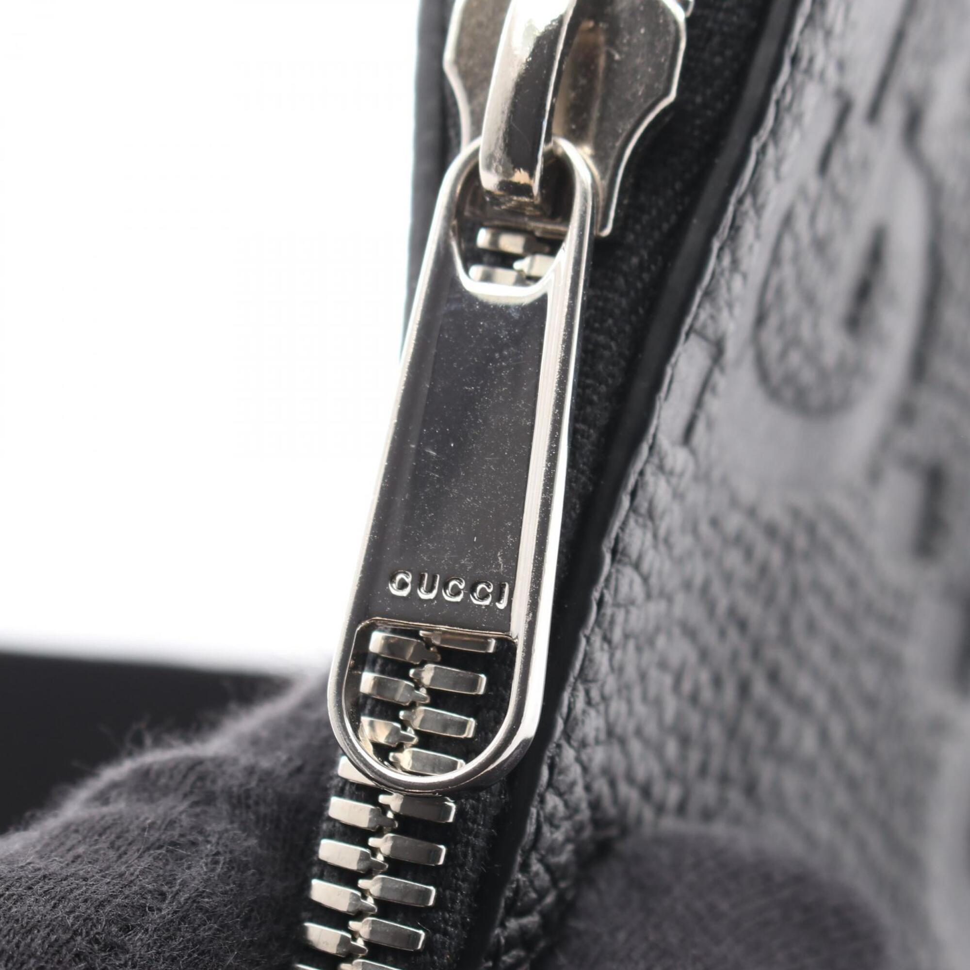 Gucci Black Leather Handbag Messenger Bag Shoulder Bag (Pre-Owned)