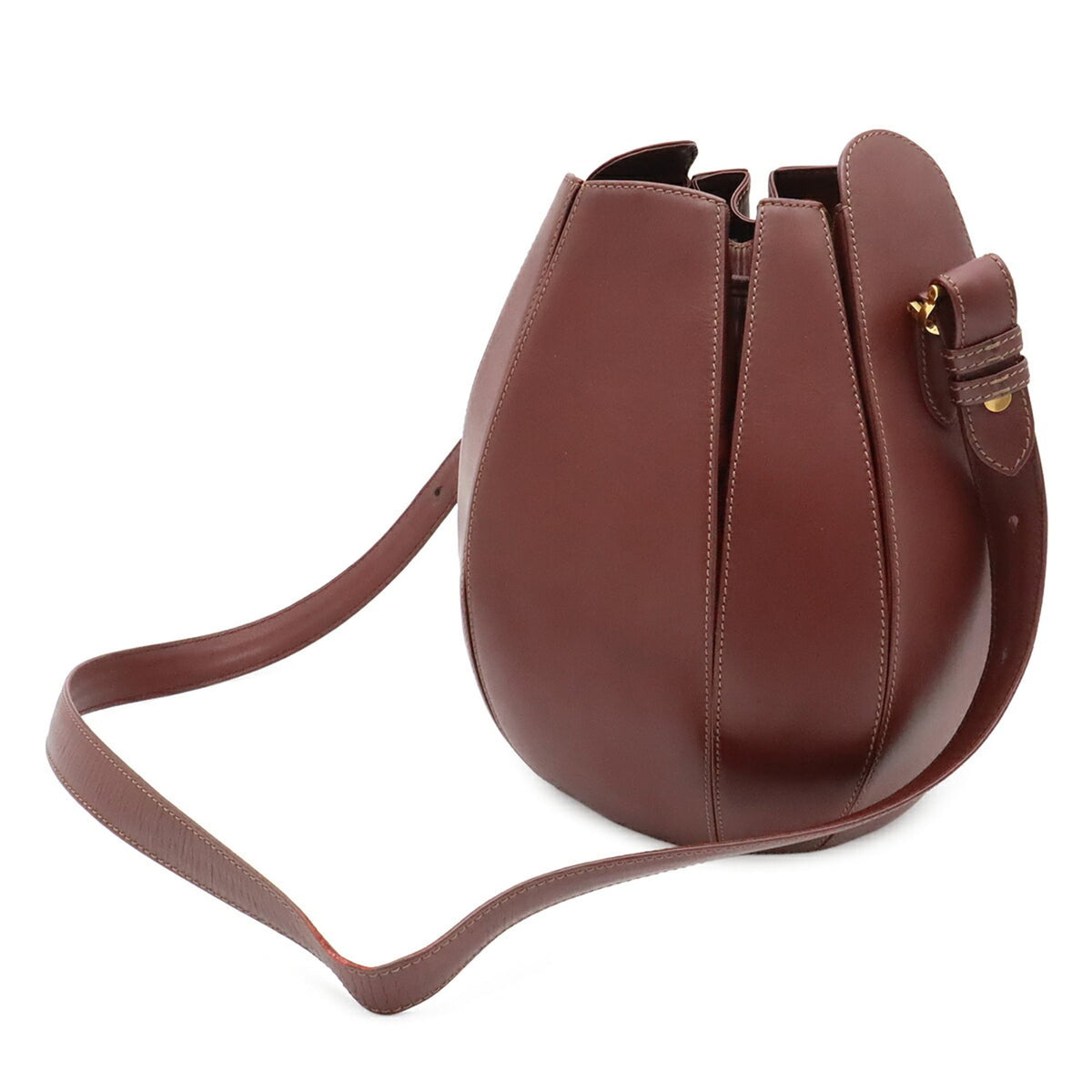Cartier Must Bordeaux Leather Shoulder Bag (Pre-Owned)