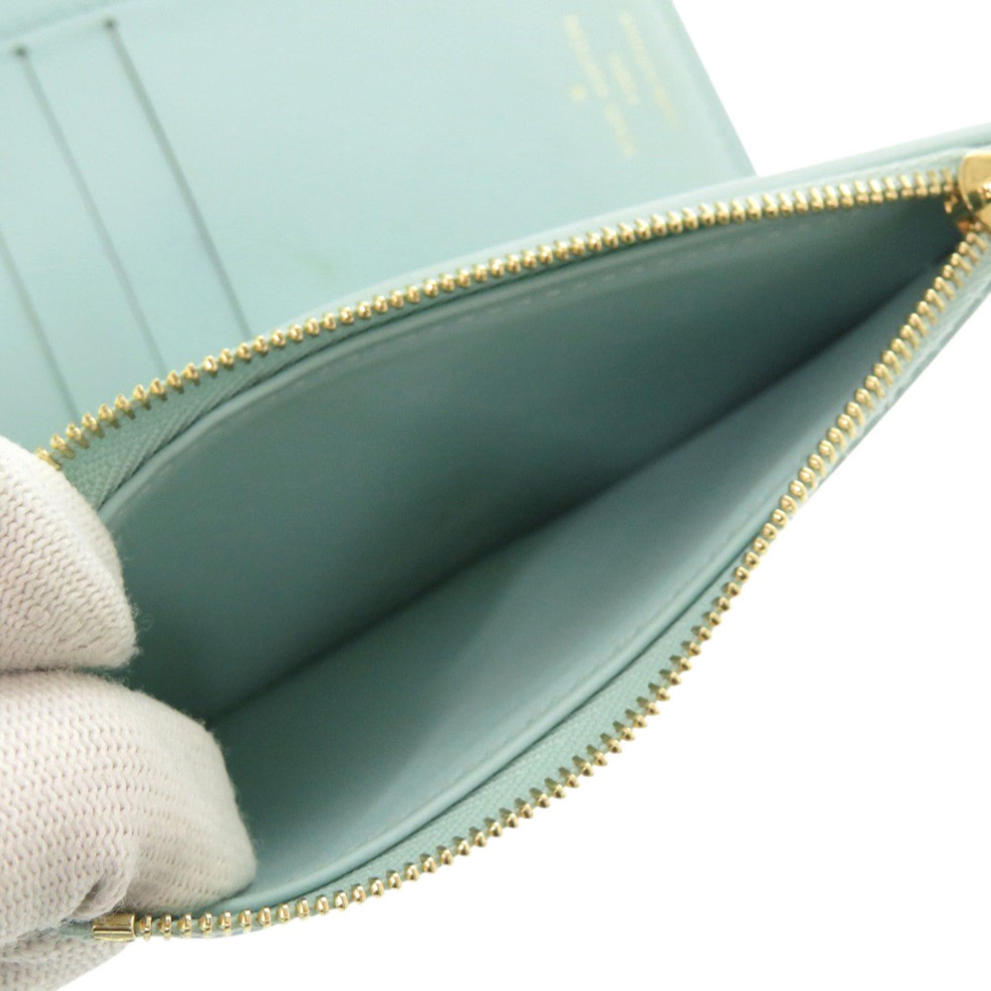 Louis Vuitton Blue Leather Wallet (Tri-Fold) (Pre-Owned)