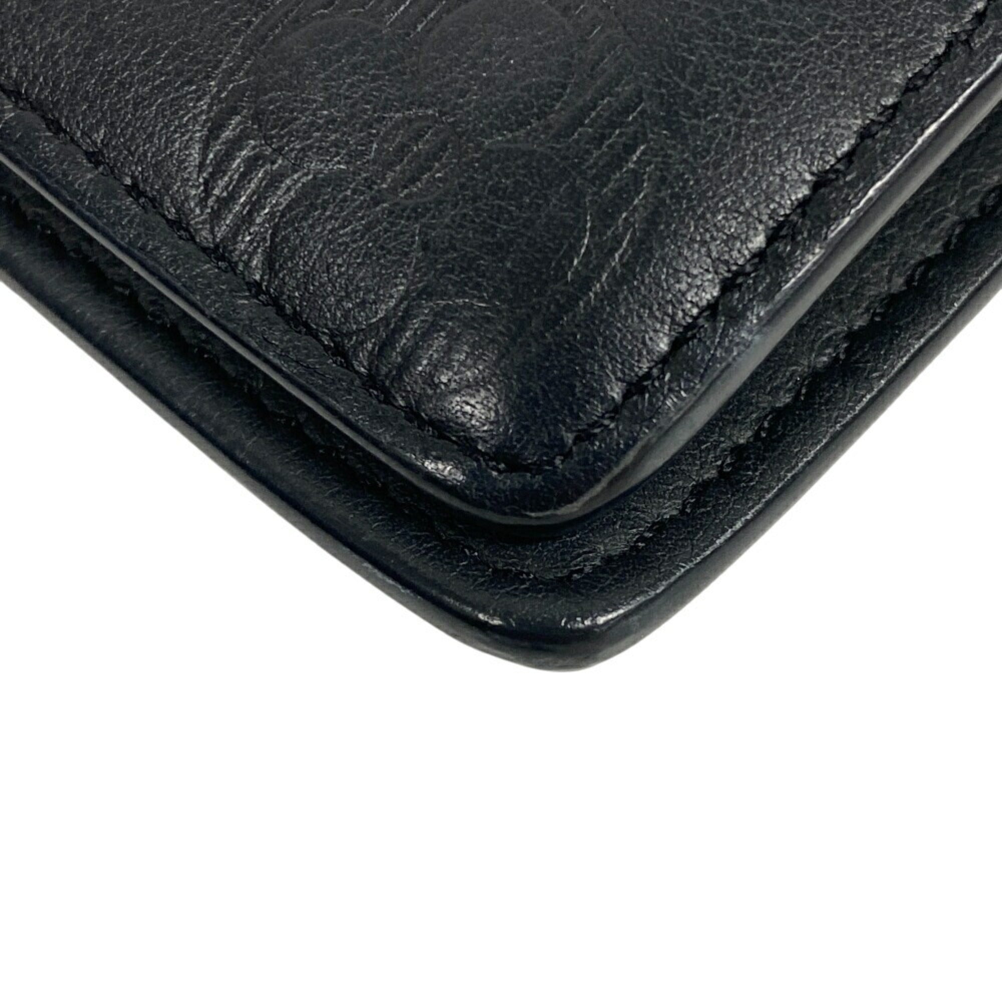 Louis Vuitton Black Monogram Shadow Long Wallet (Bi-Fold) (Pre-Owned)