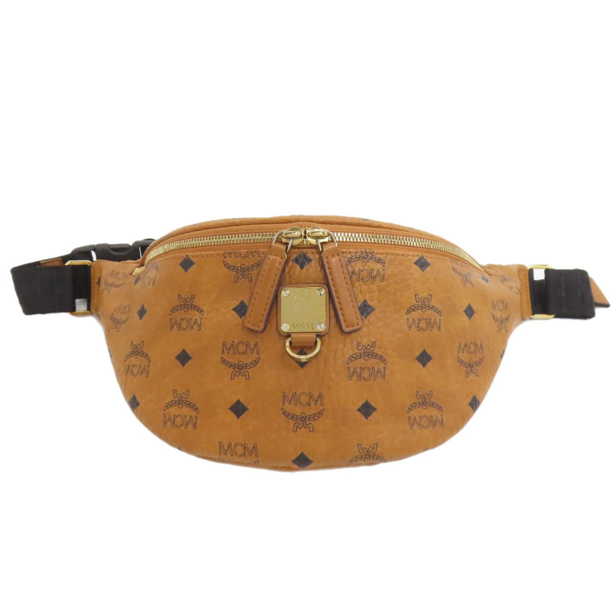 Mcm Brown Pvc Fanny Pack (Pre-Owned)