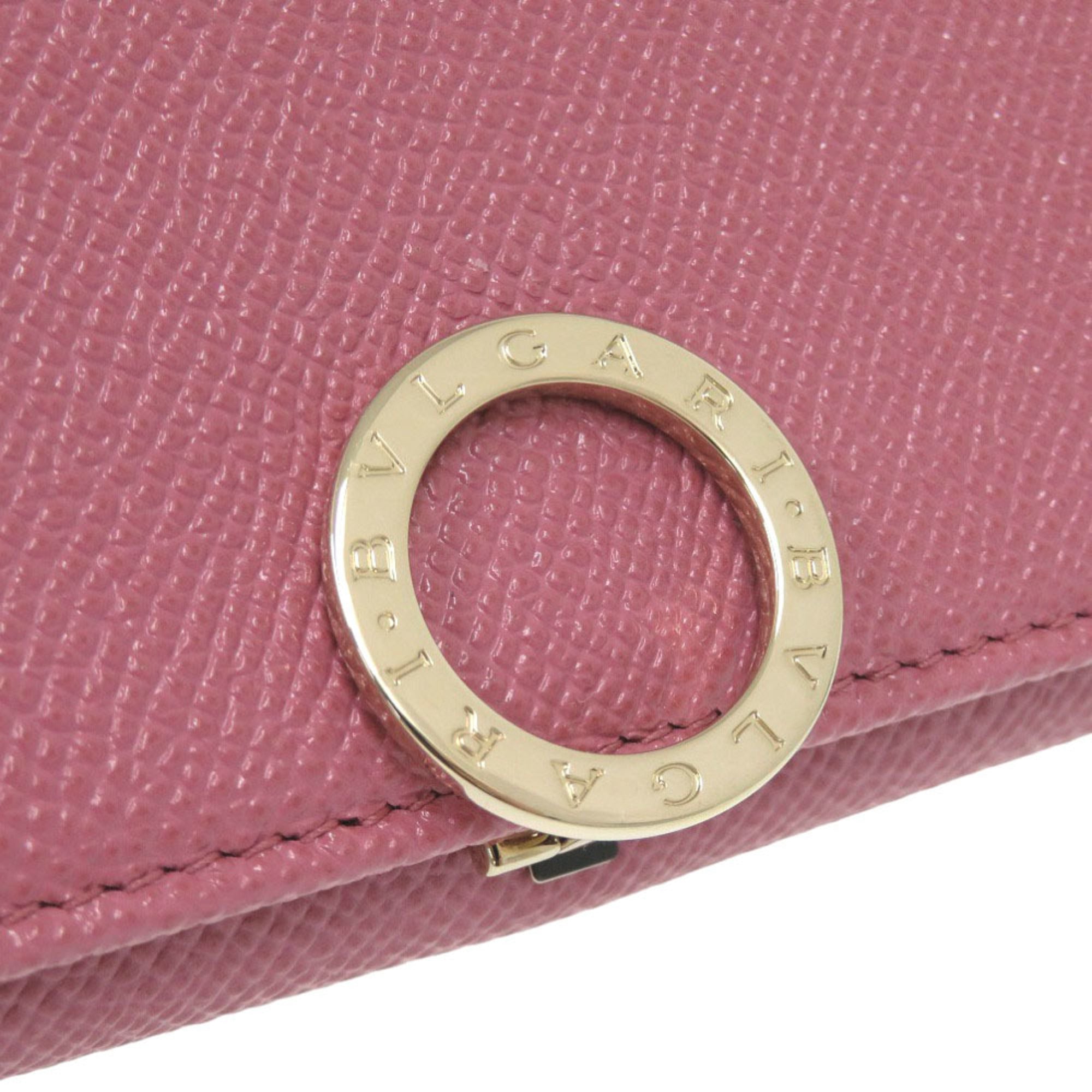 Bvlgari Bvlgari Bvlgari Pink Leather Long Wallet (Bi-Fold) (Pre-Owned)