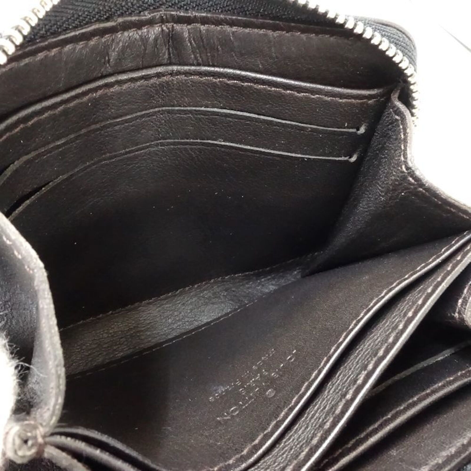 Louis Vuitton Noir Leather Coin Purse/Coin Case (Pre-Owned)