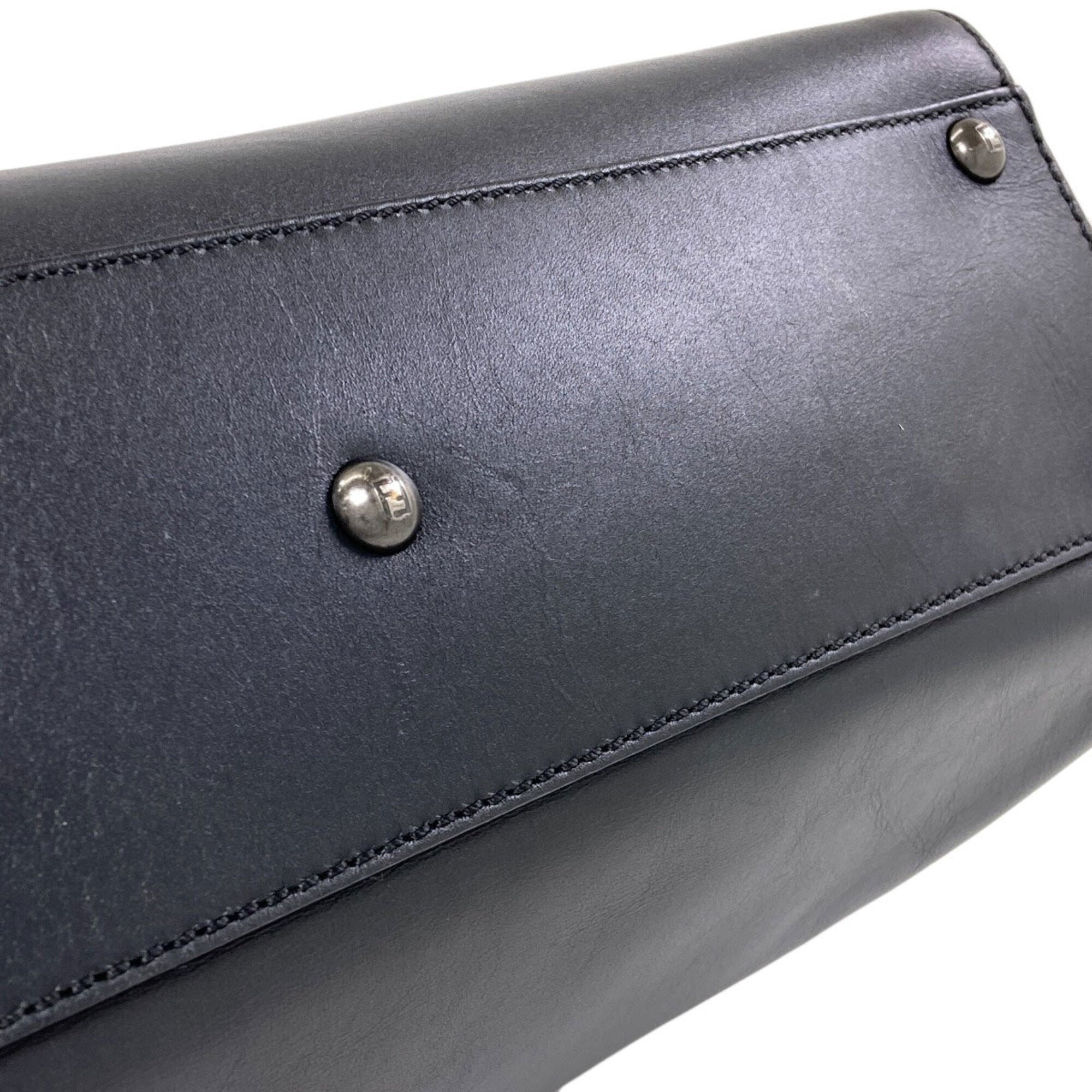 Fendi Peekaboo Black Leather Handbag (Pre-Owned)