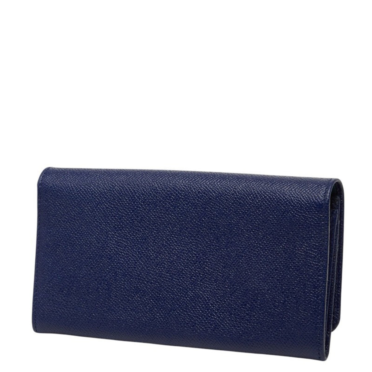 Bvlgari Blue Leather Long Wallet (Bi-Fold) (Pre-Owned)