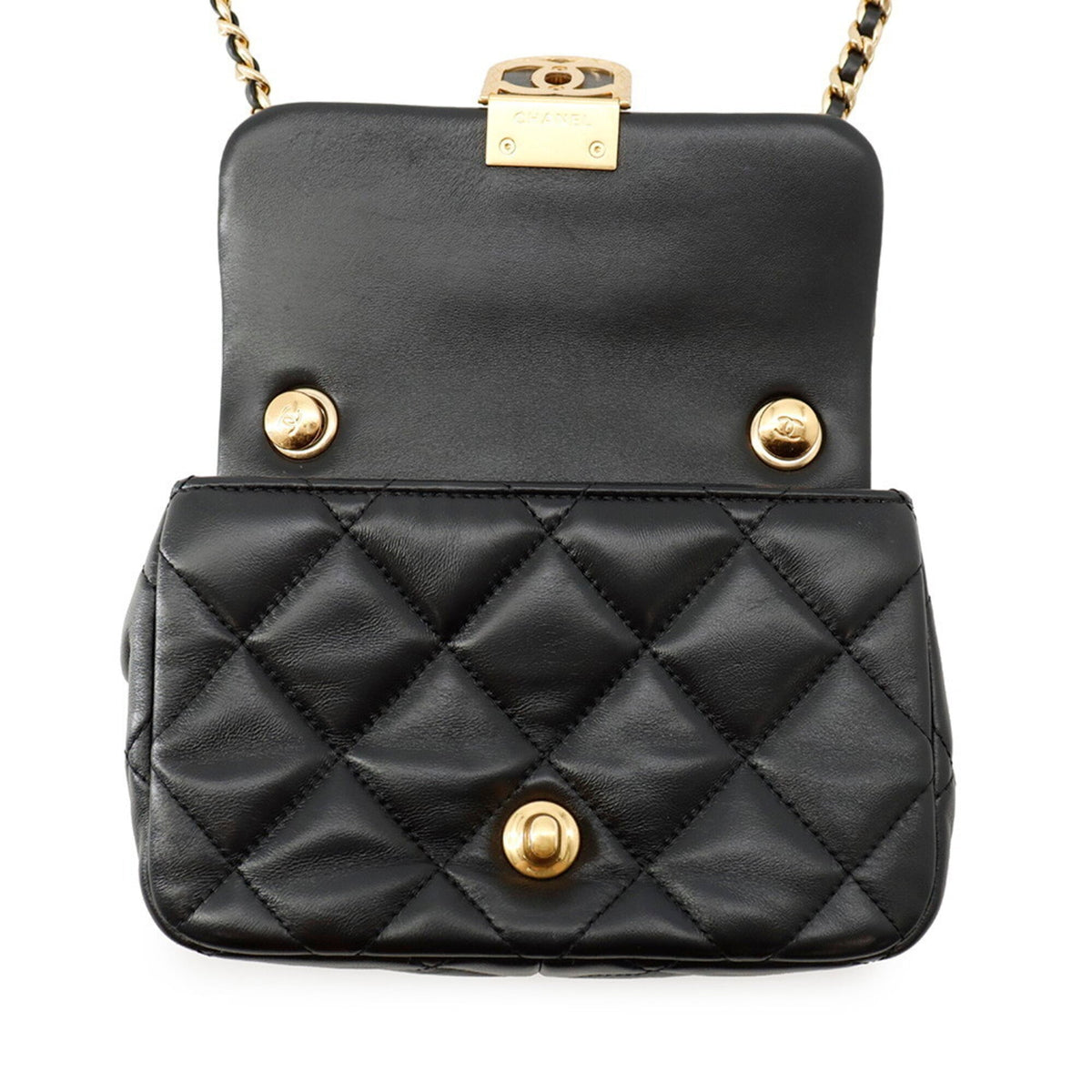 Chanel Black Handbag Shoulder Bag (Pre-Owned)