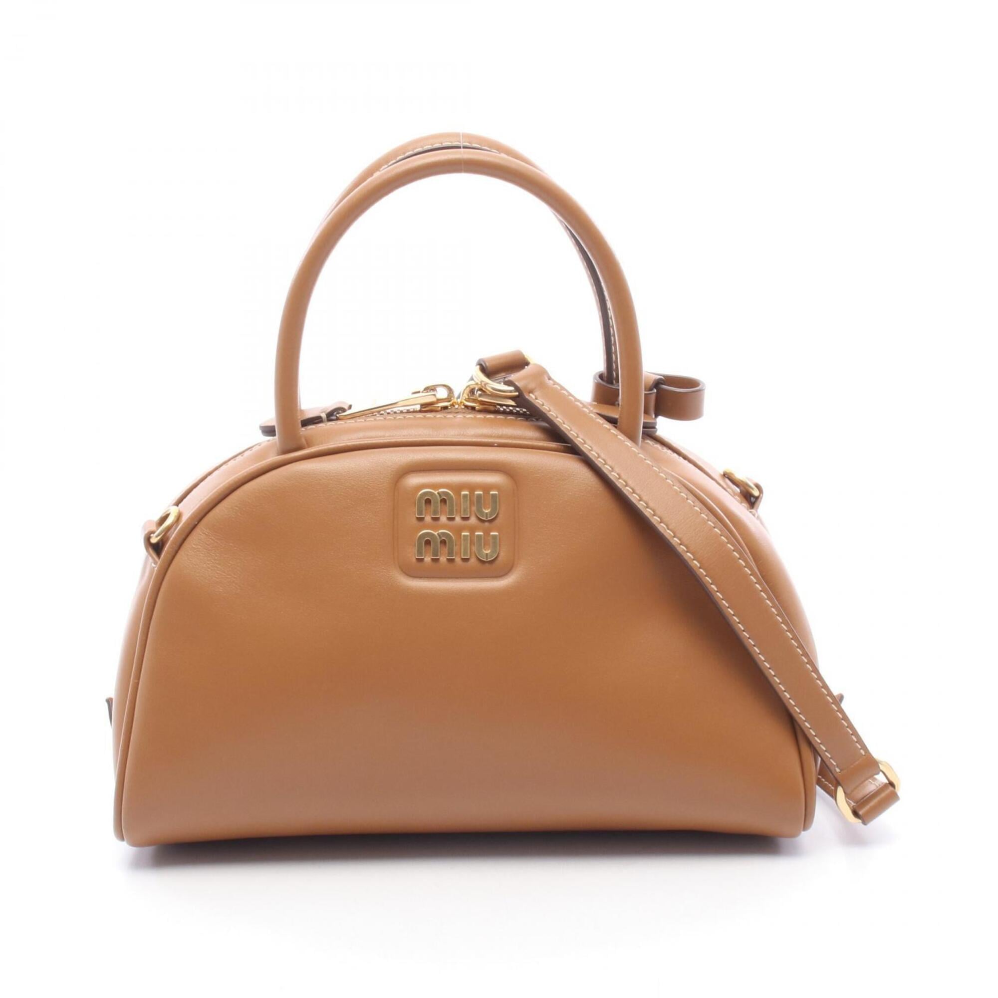 Miu Miu Brown Leather Handbag (Pre-Owned)